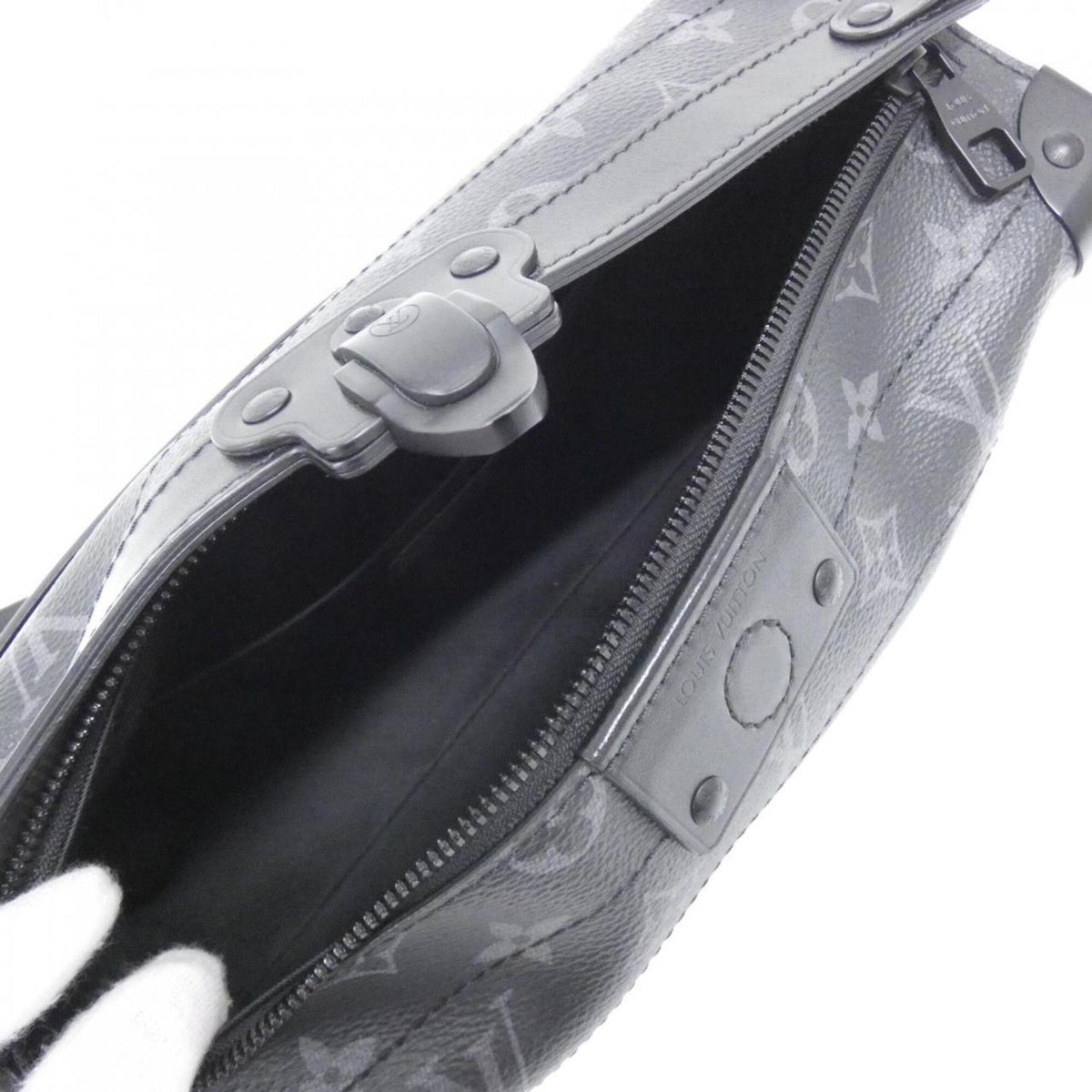 Louis Vuitton Black Coated Canvas Shoulder Bag (Pre-Owned)