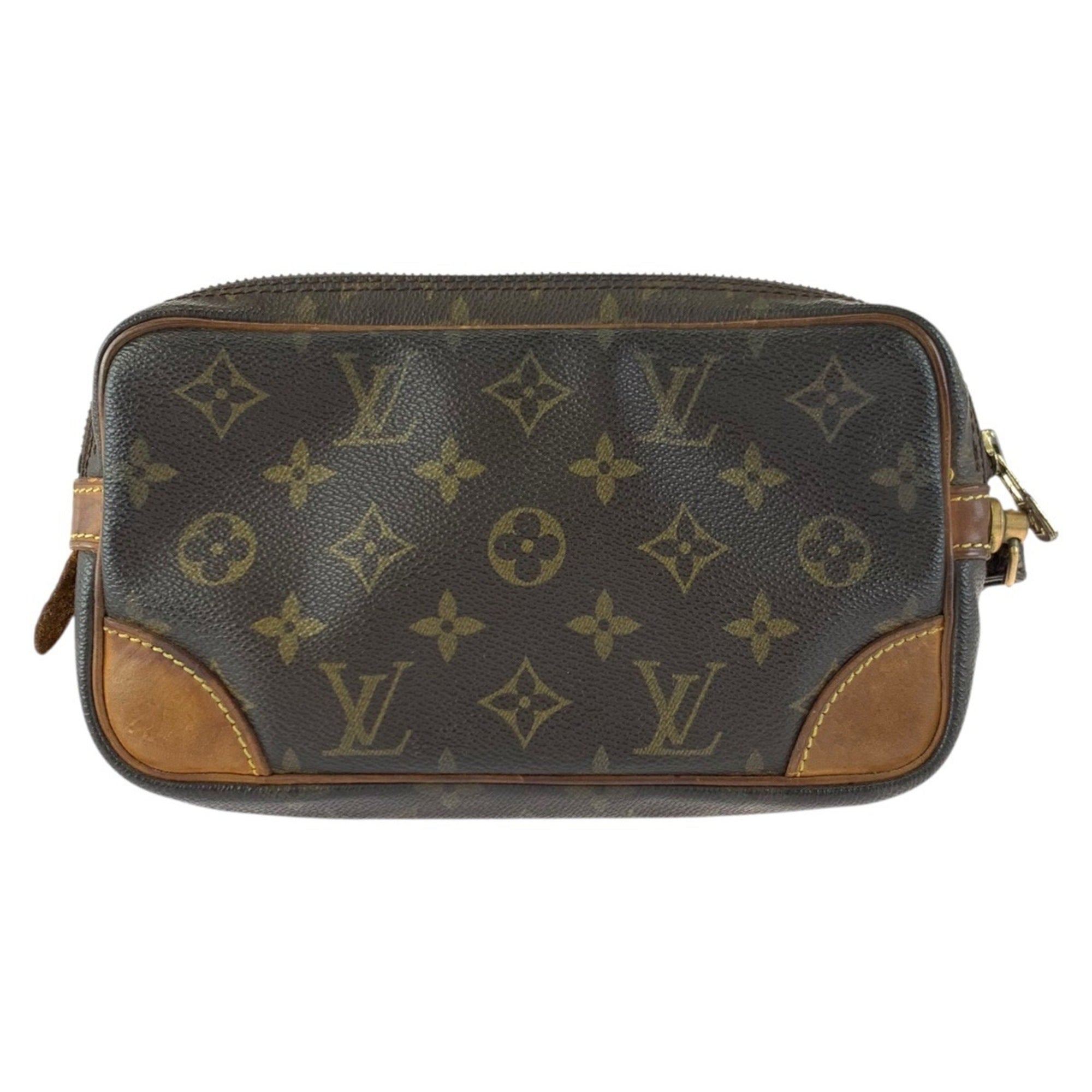 Louis Vuitton Brown Pvc Leather Clutch Bag (Pre-Owned)