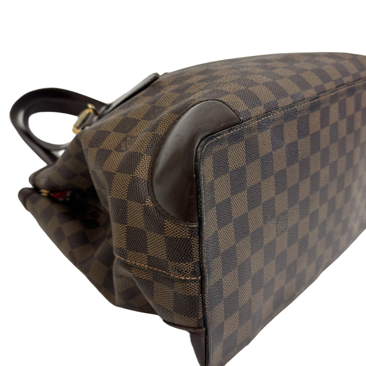 Louis Vuitton Brown Damier Canvas Ebene Red Color Damier Canvas Handbag (Pre-Owned)