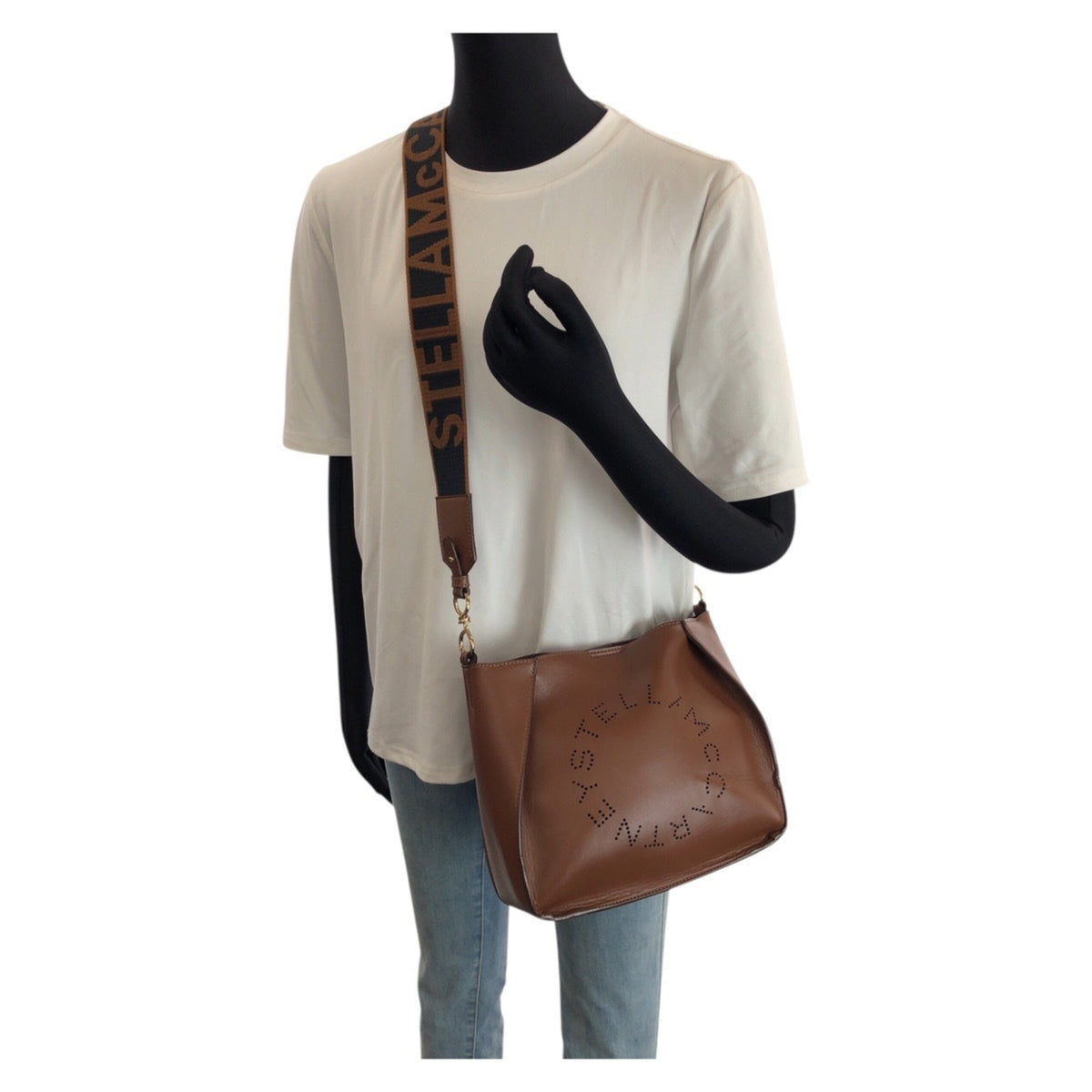 Stella Mccartney Brown Elastane Polyester Shoulder Bag (Pre-Owned)