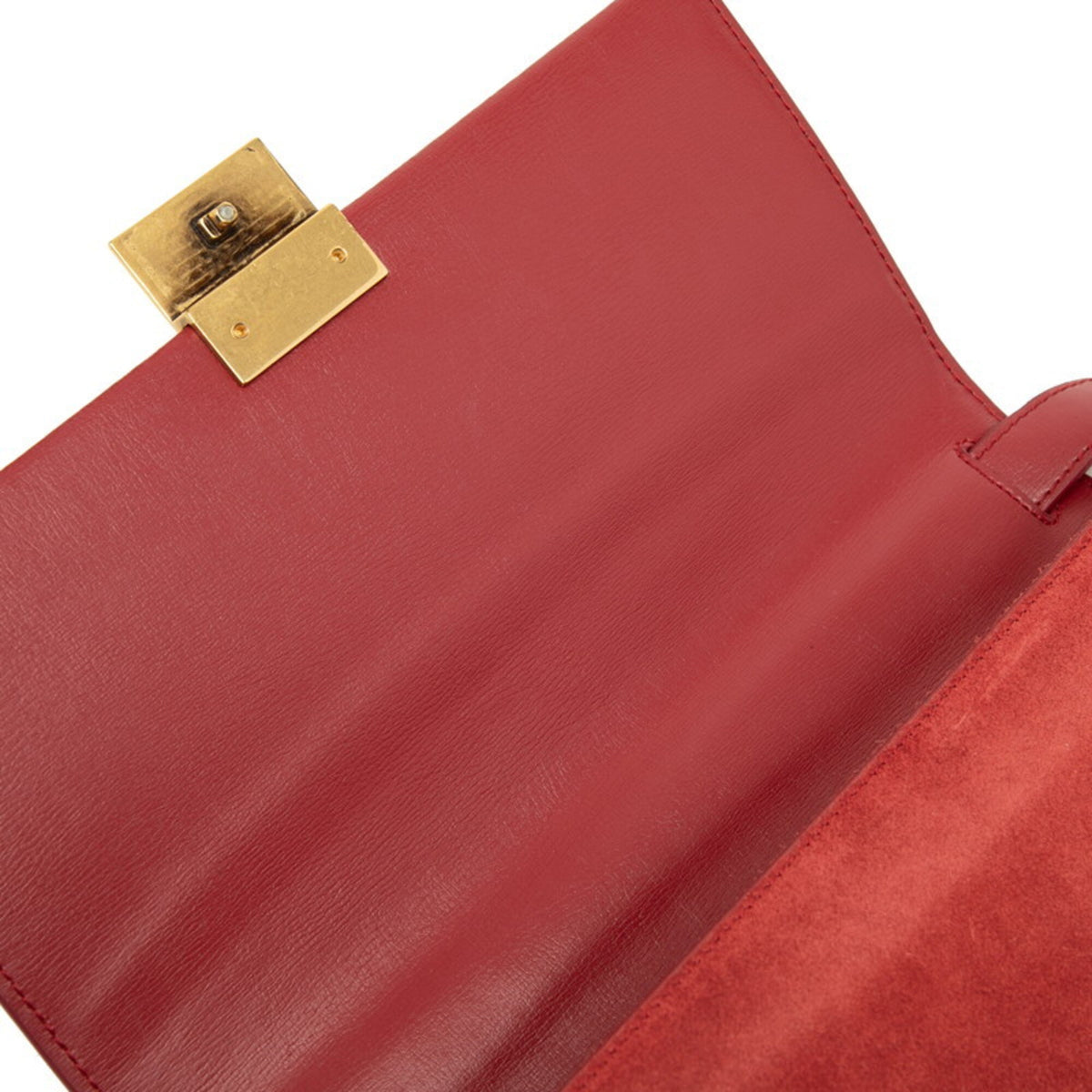 Saint Laurent Red Color Leather Shoulder Bag (Pre-Owned)