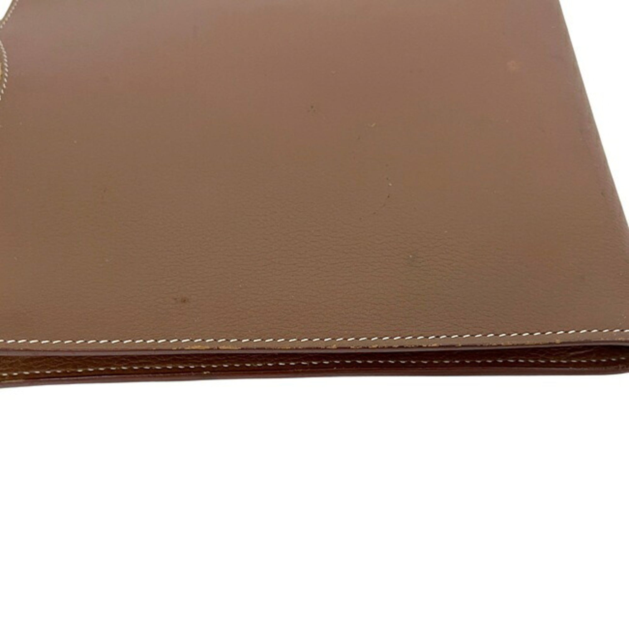 Hermes Brown Leather Pochette Shoulder Bag (Pre-Owned)