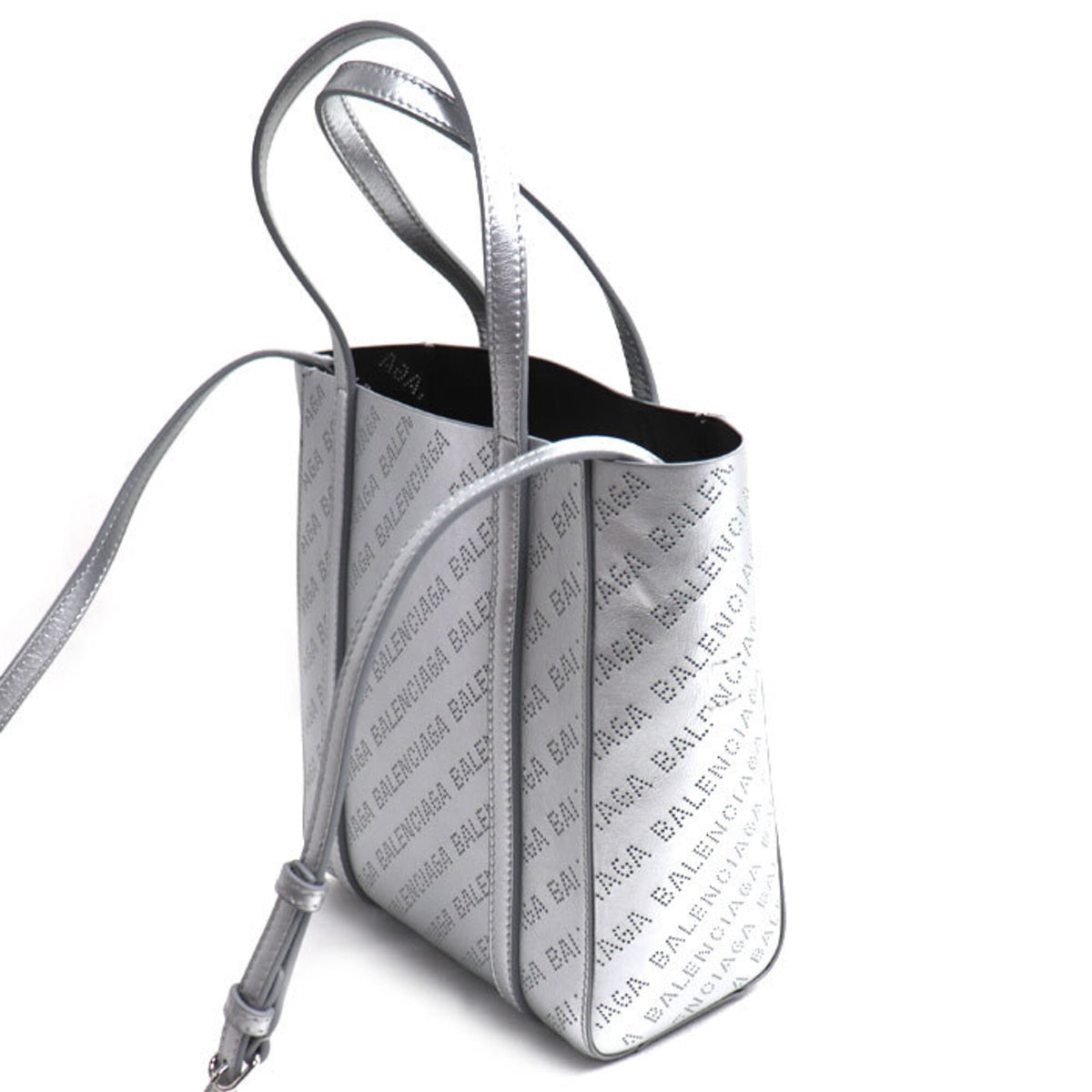 Balenciaga Silver Leather Tote Bag (Pre-Owned)
