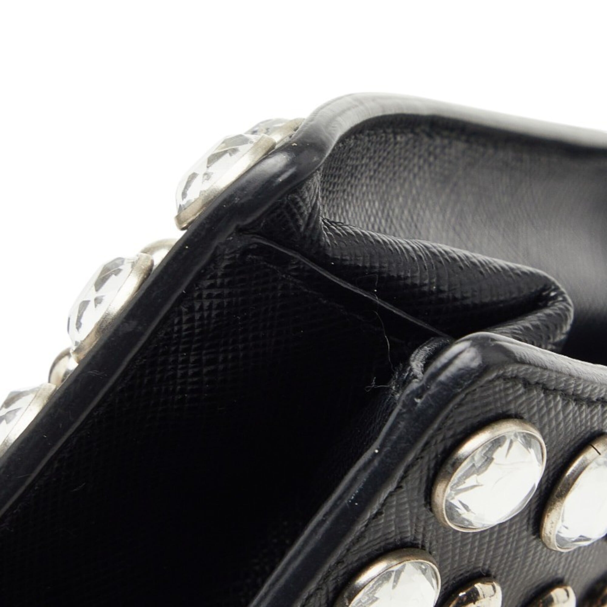 Prada Black Leather Handbag Shoulder Bag (Pre-Owned)