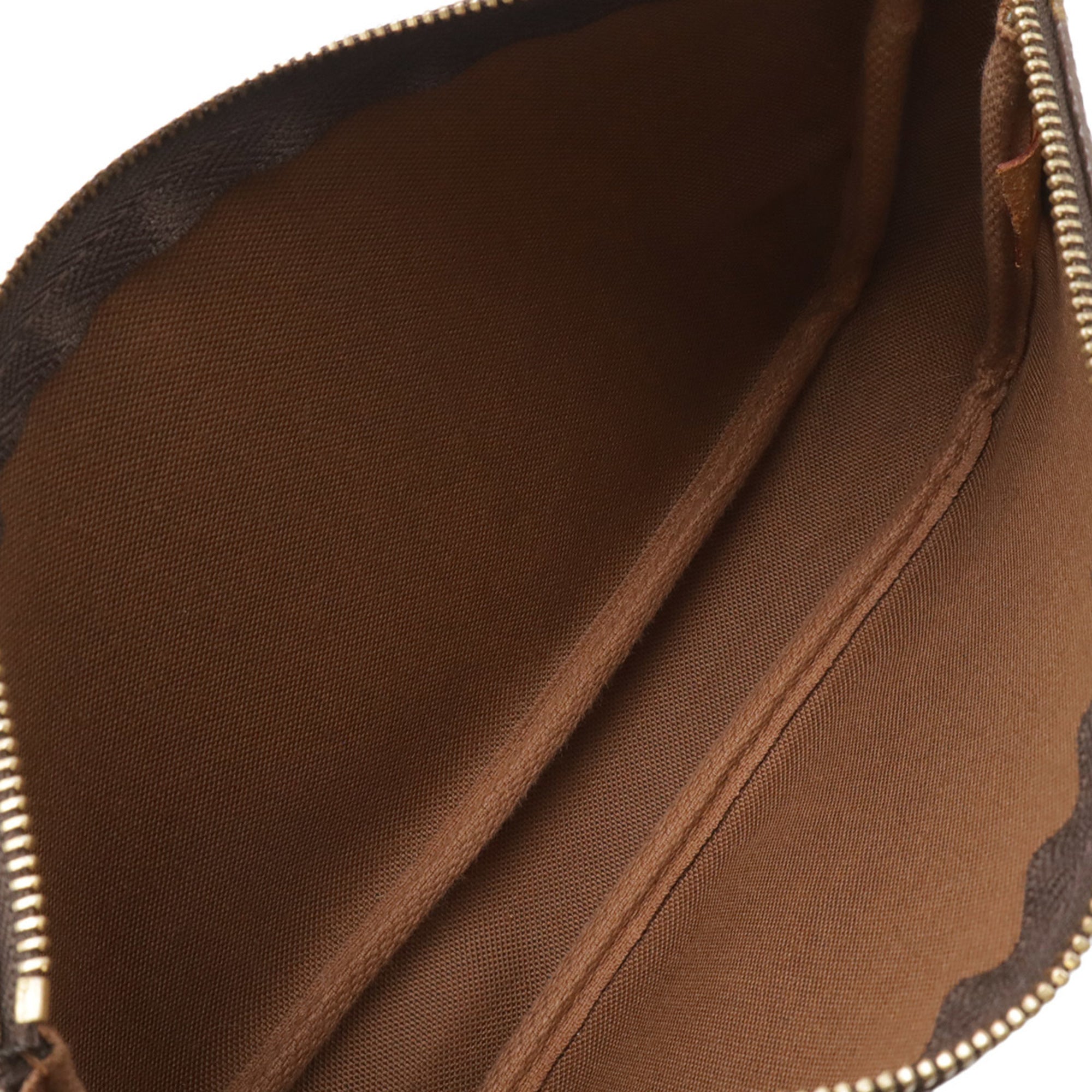 Louis Vuitton Brown Monogram Monogram Canvas Pvc Coated Canvas Handbag Pochette Pouch (Pre-Owned)