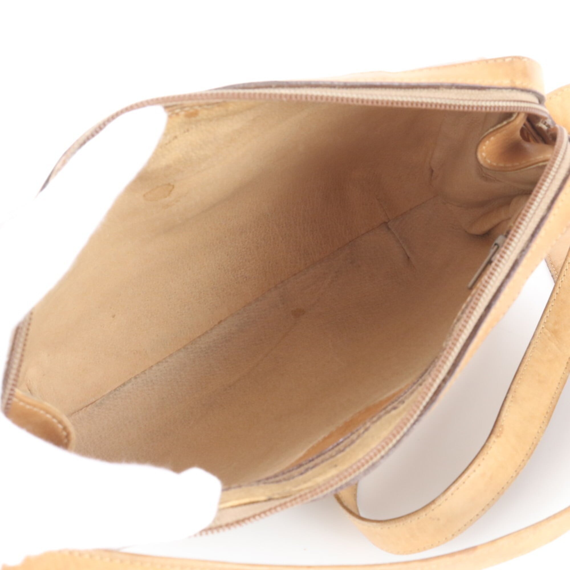 Gucci Microguccissima Beige Brown Leather Coated Canvas Shoulder Bag (Pre-Owned)