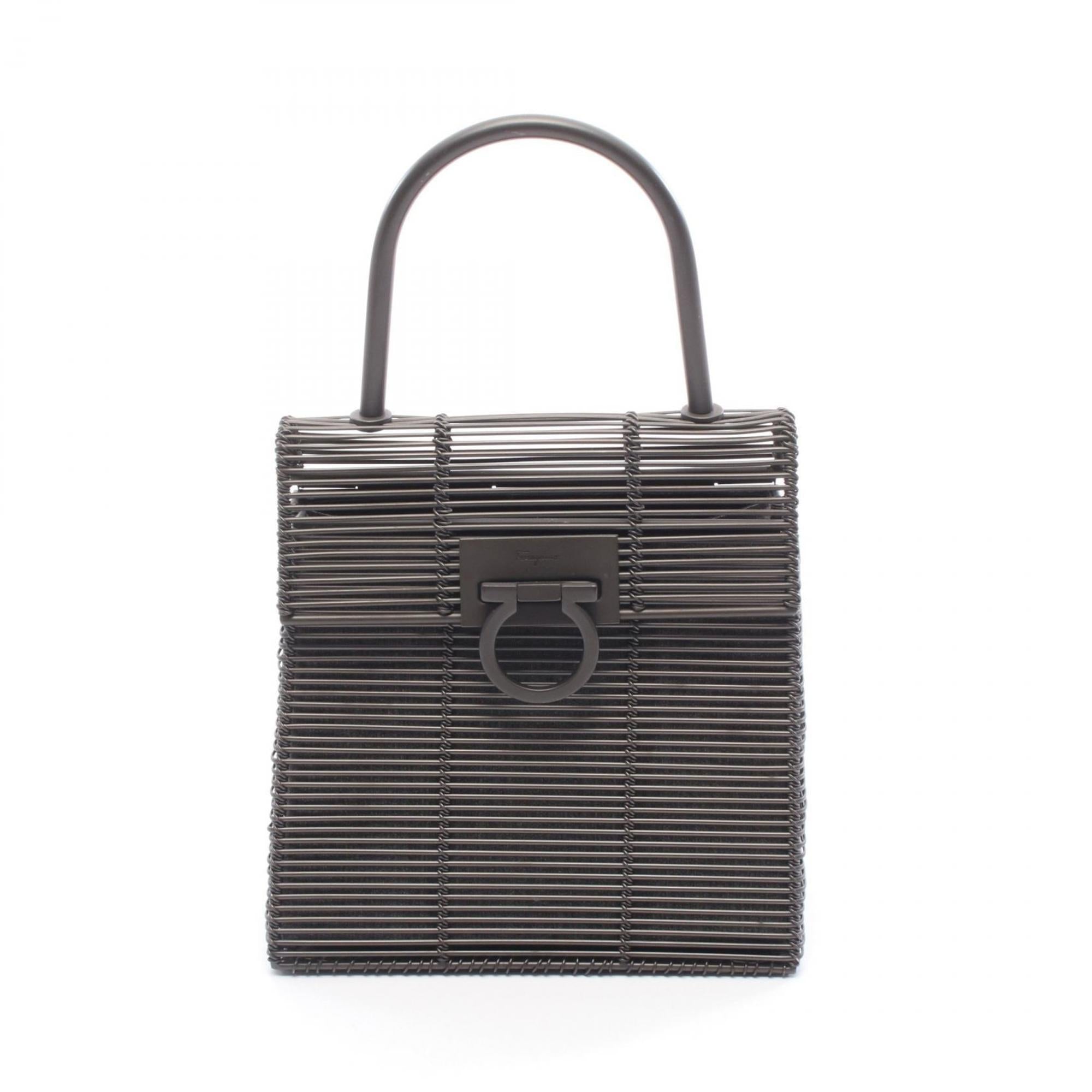 Salvatore Ferragamo Black Metal Handbag (Pre-Owned)