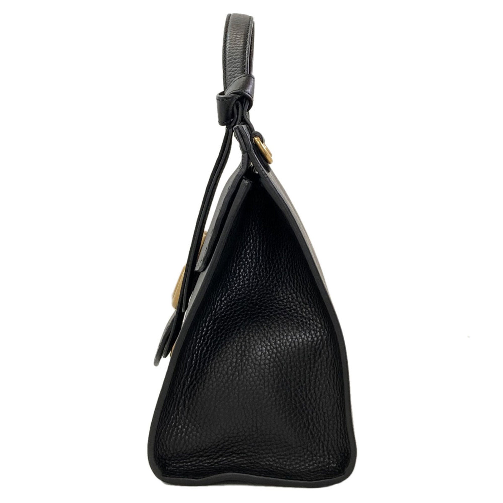 Gucci Gg Marmont Black Leather Handbag (Pre-Owned)