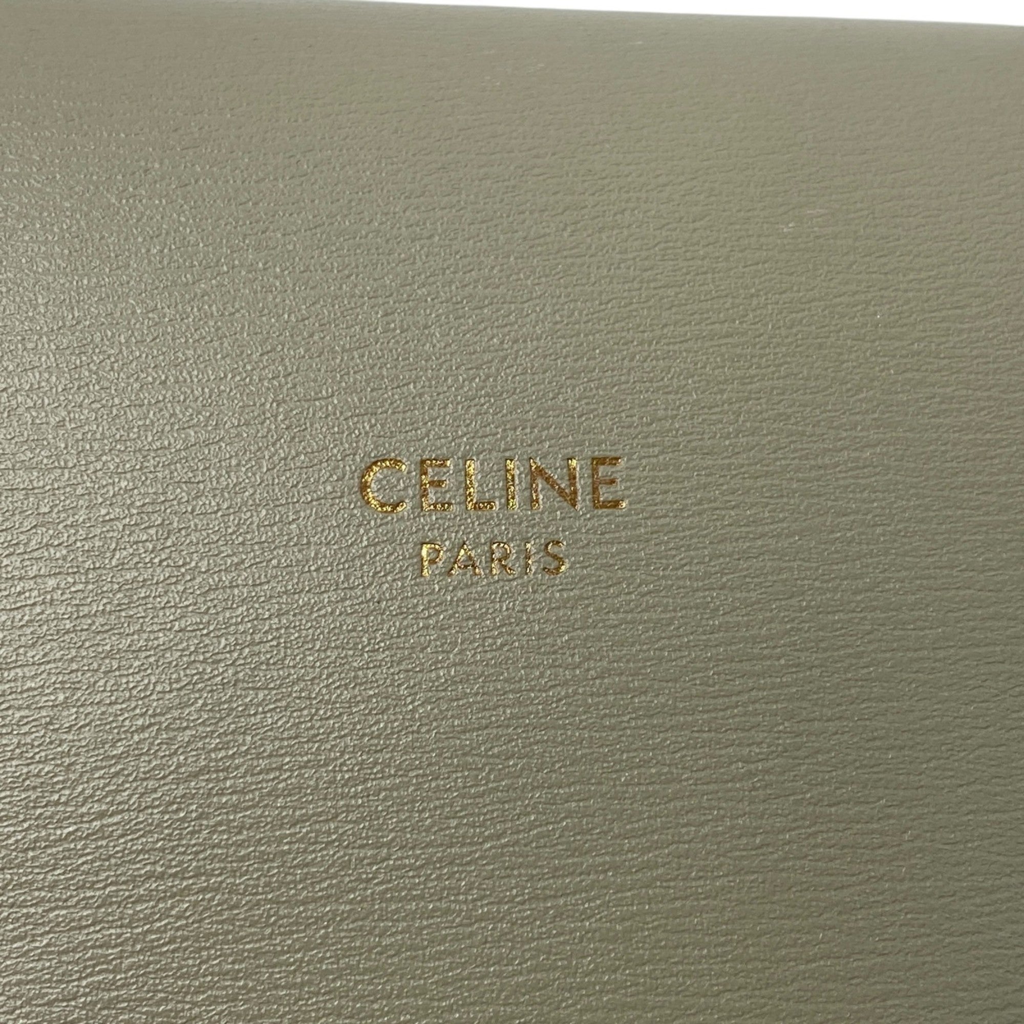 Celine Gray Khaki Leather Phone Wallet (Pre-Owned)