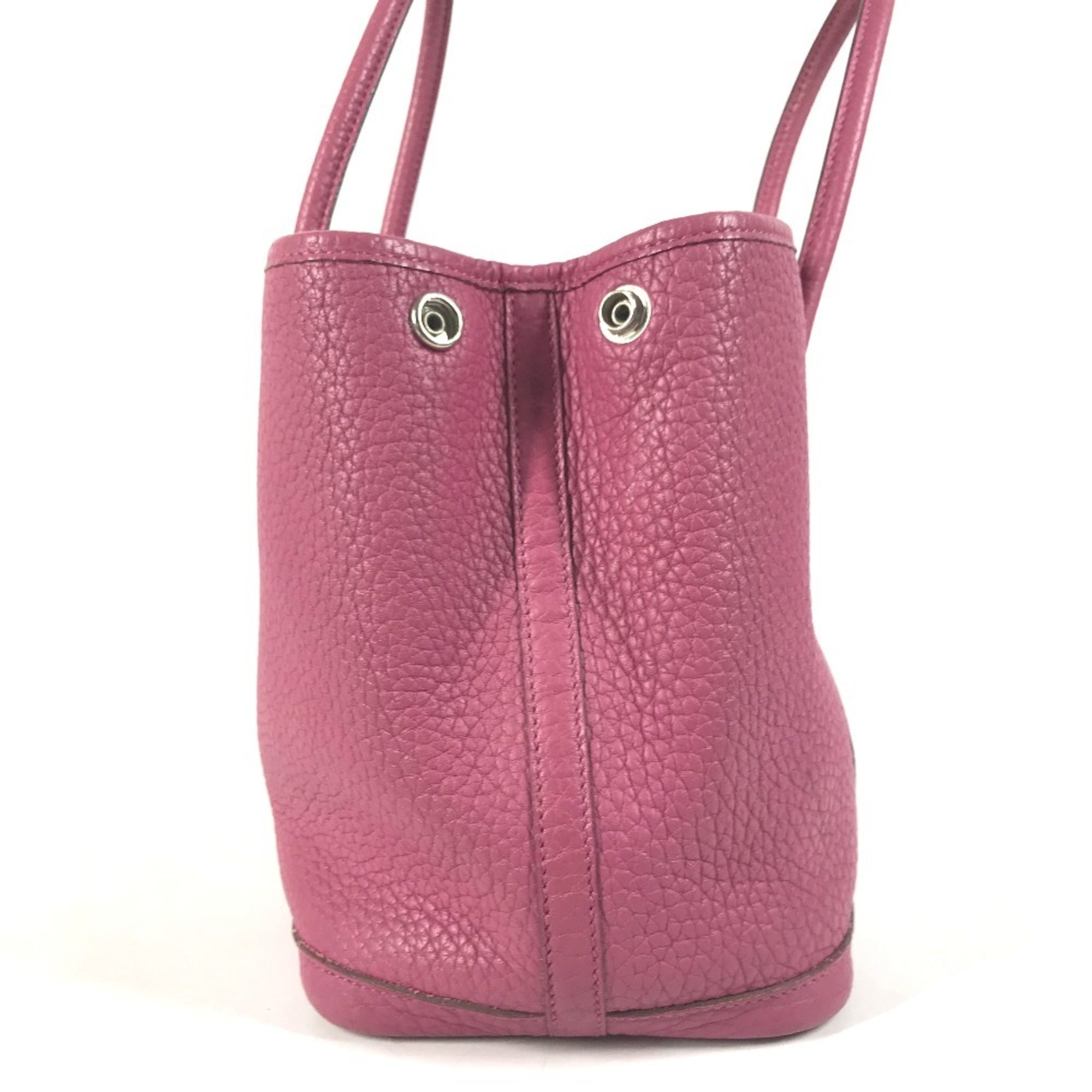 Hermes Garden Purple Tosca Negonda Leather Handbag Tote Bag (Pre-Owned)