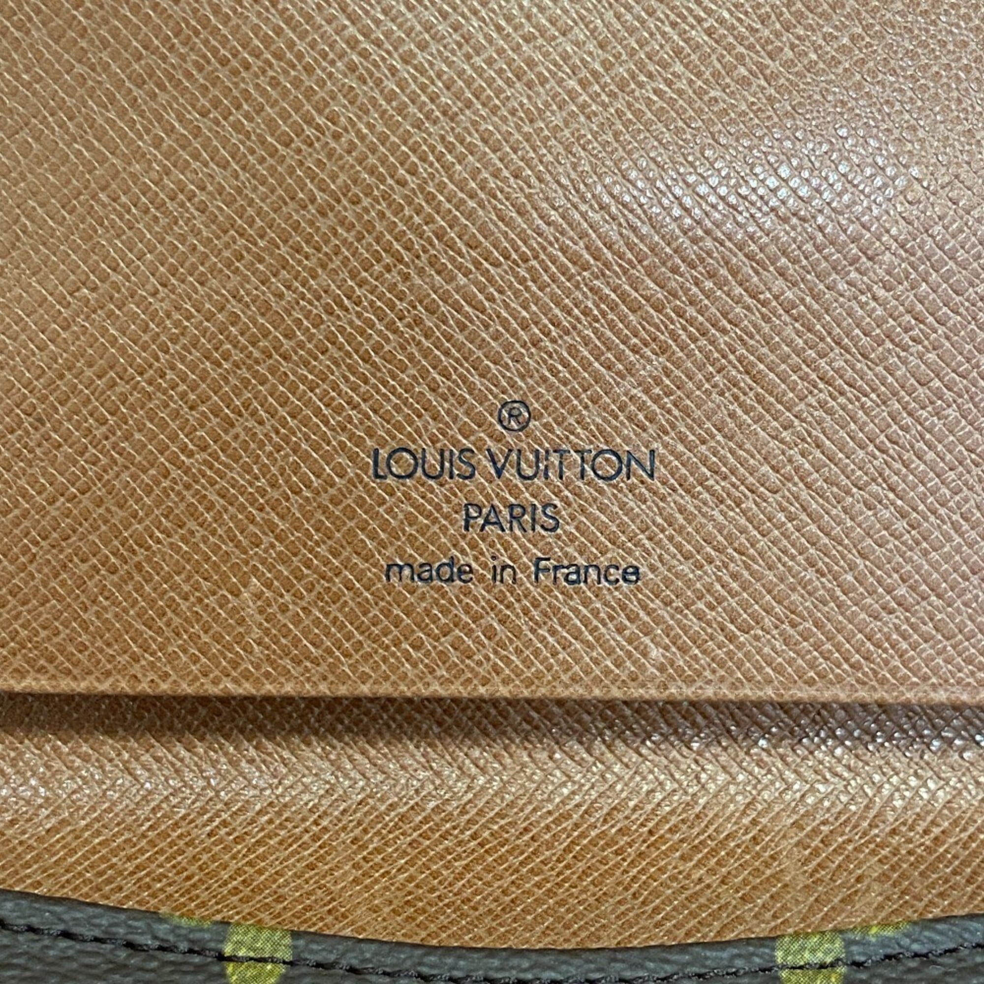 Louis Vuitton Monogram Brown Leather Clutch Bag Pochette (Pre-Owned)