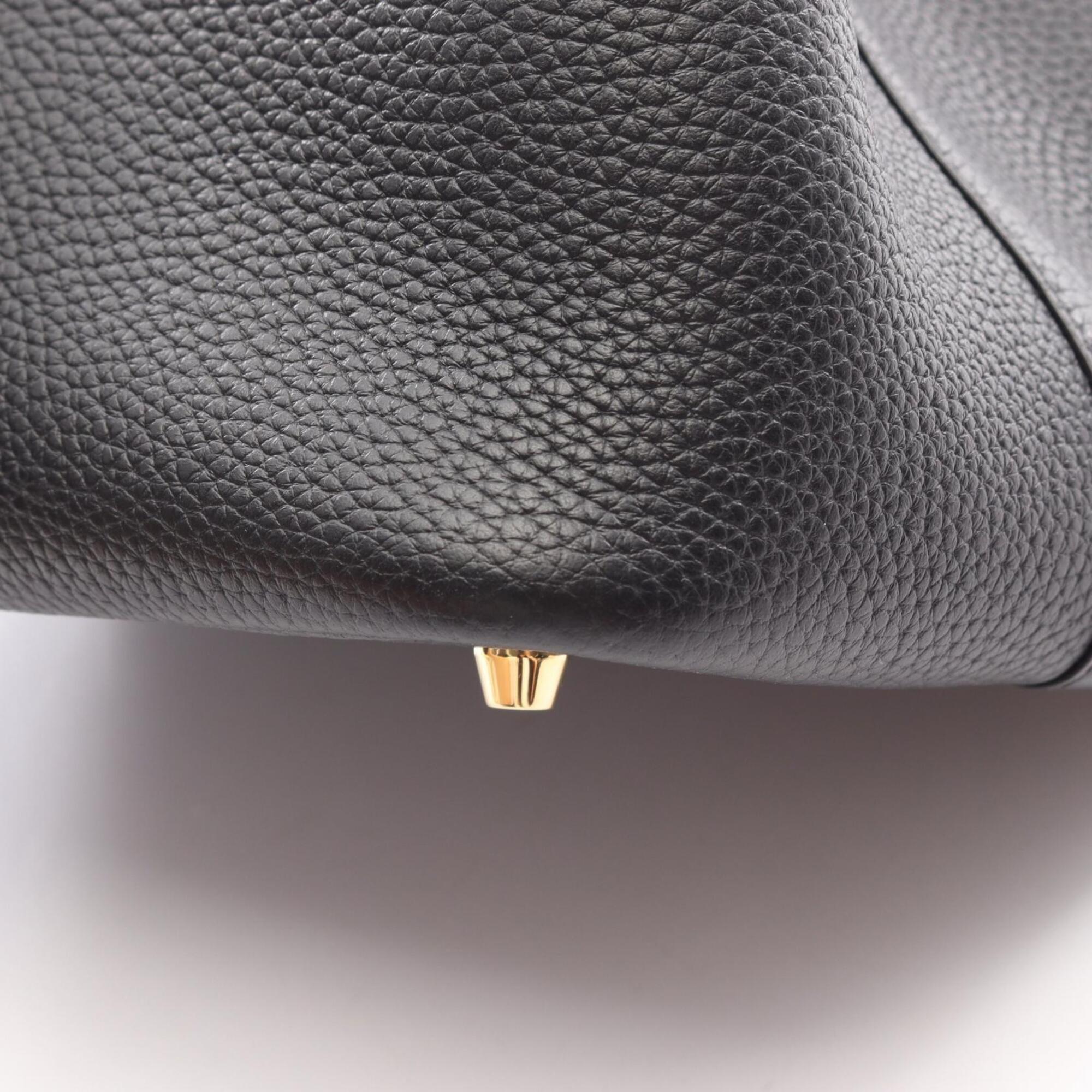 Hermes Black Taurillon Clemence Leather Handbag (Pre-Owned)