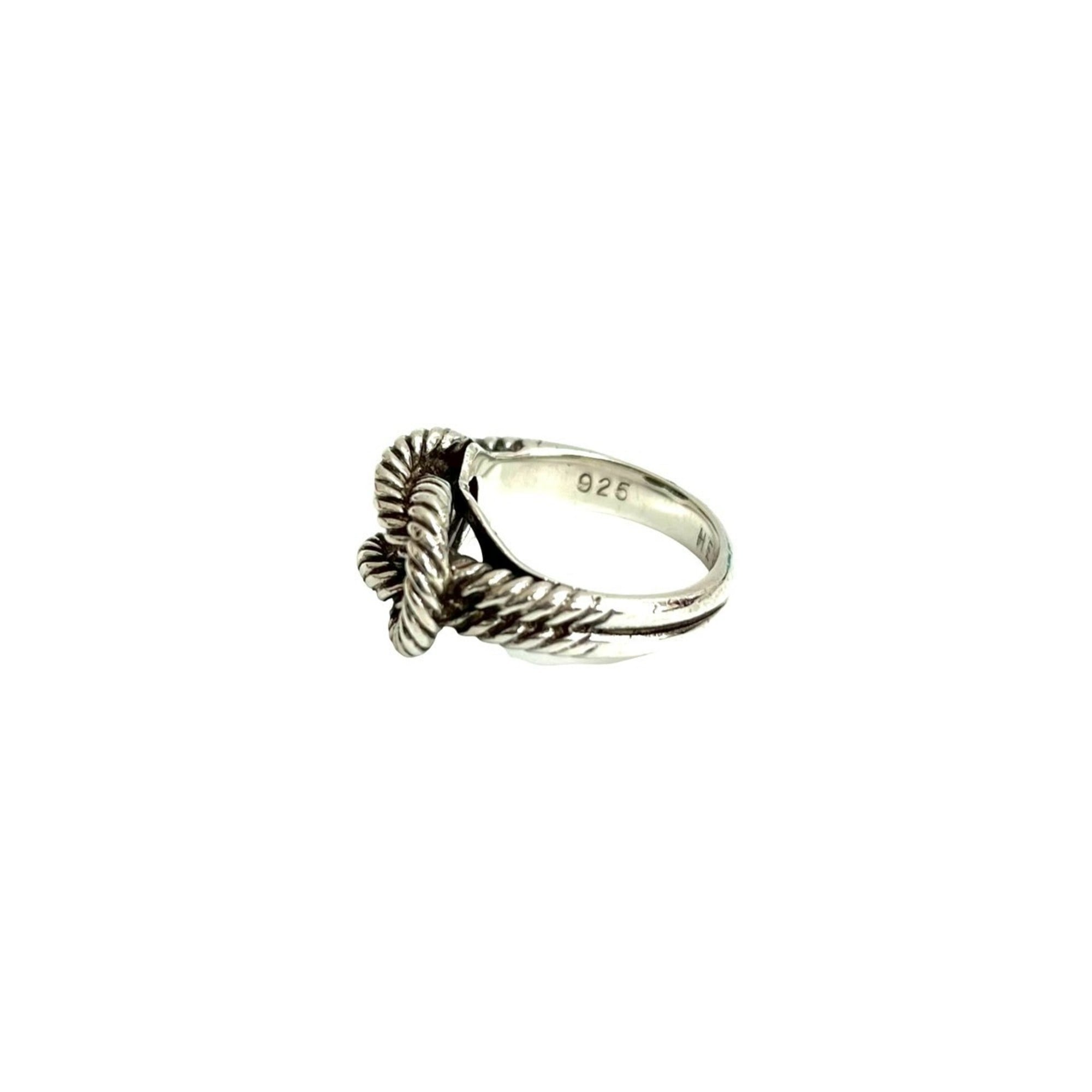 Hermes Silver Silver 925 Band Ring (Pre-Owned)