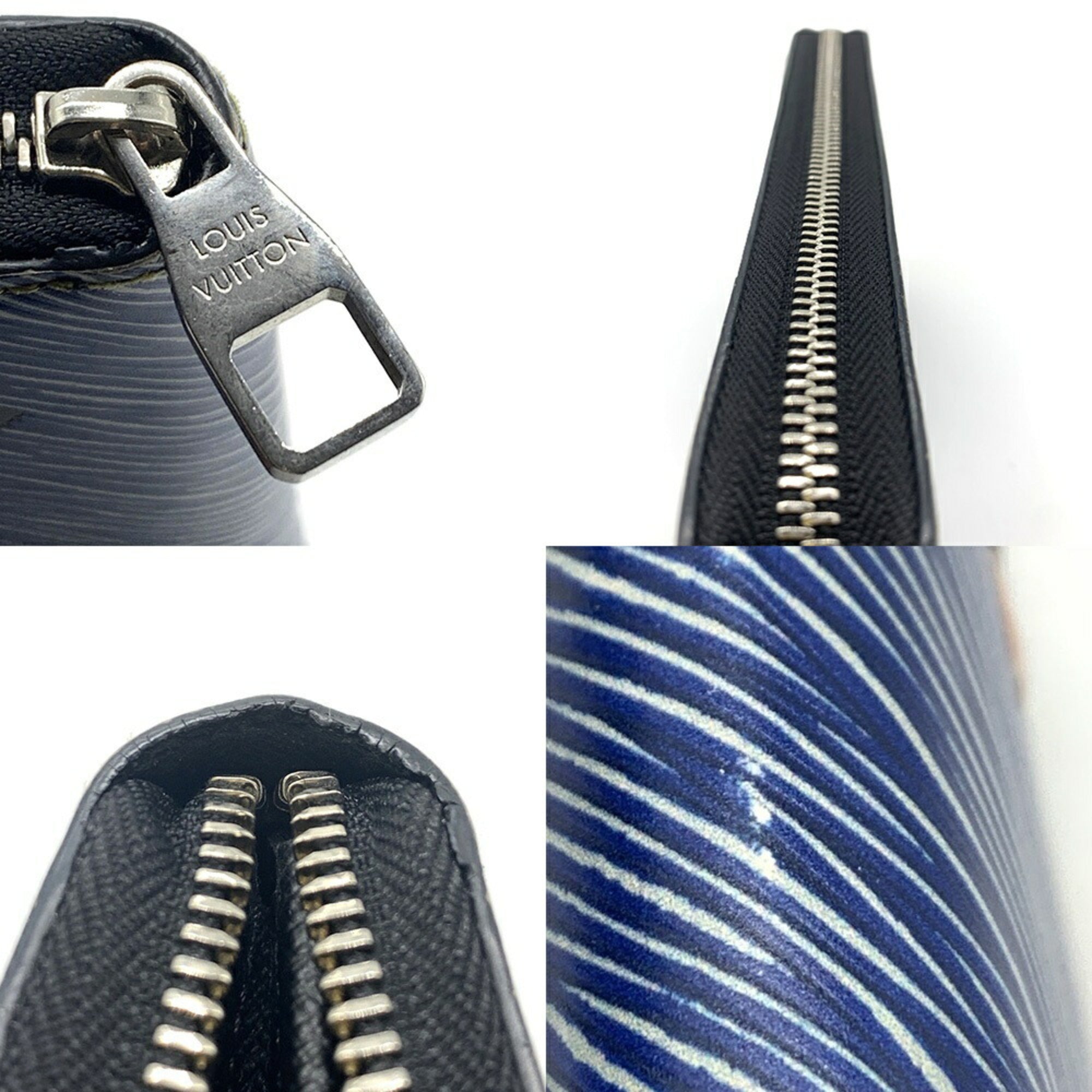 Louis Vuitton Blue Epi Leather Long Wallet (Bi-Fold) (Pre-Owned)