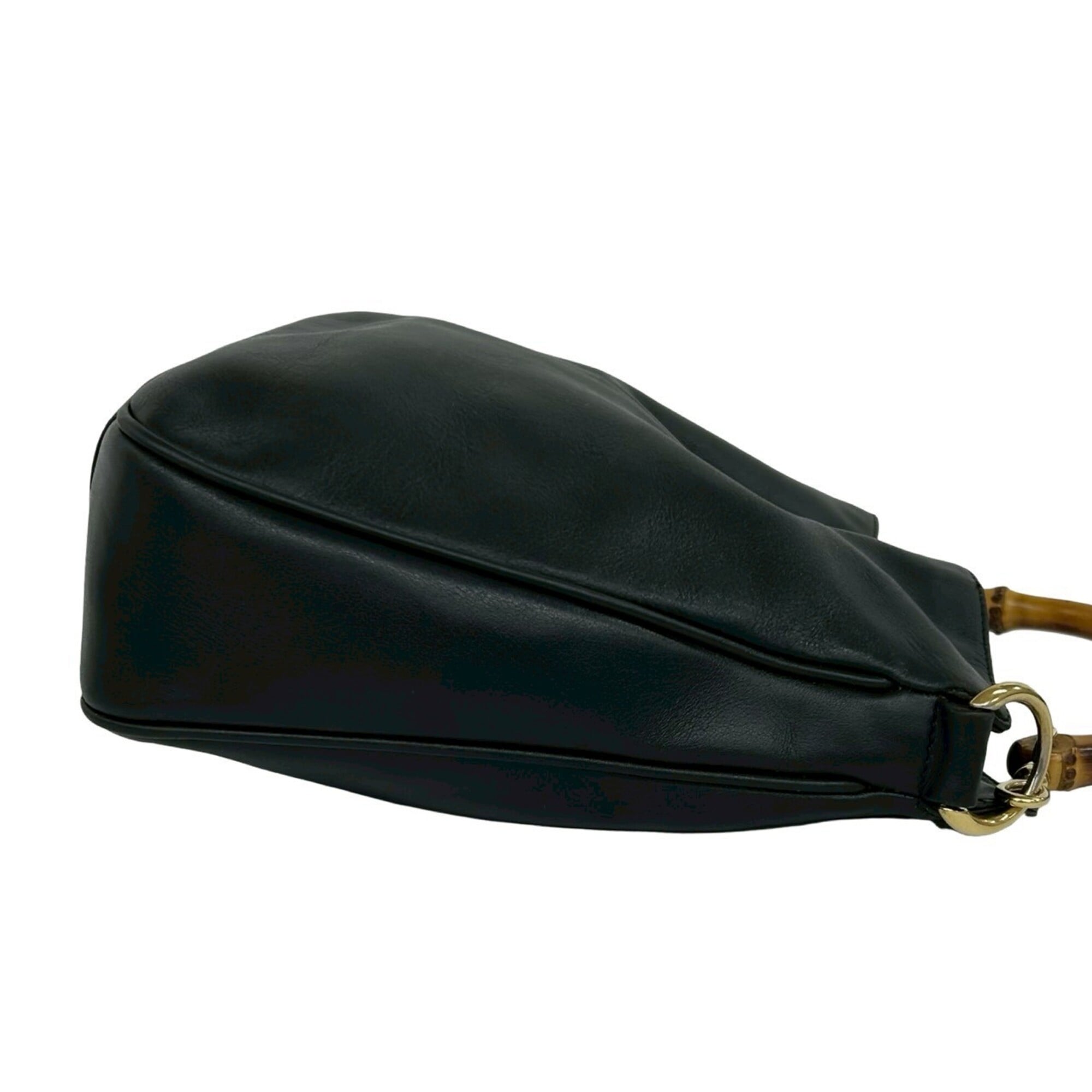 Gucci Black Leather Handbag Shoulder Bag (Pre-Owned)