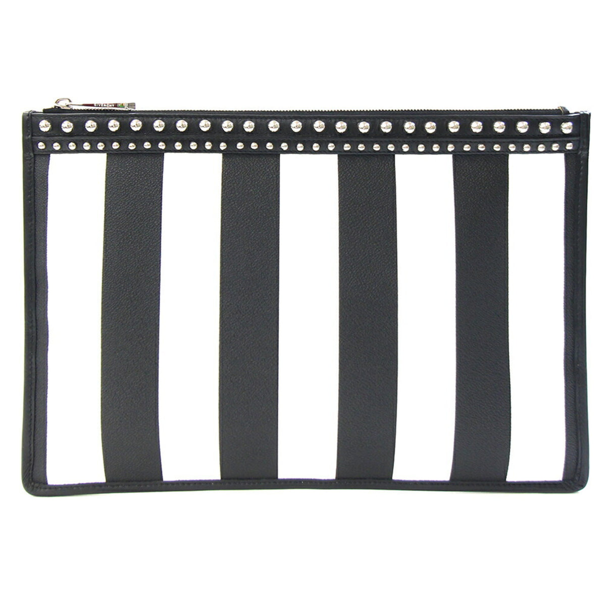 Givenchy Black White Pvc Leather Clutch Bag (Pre-Owned)
