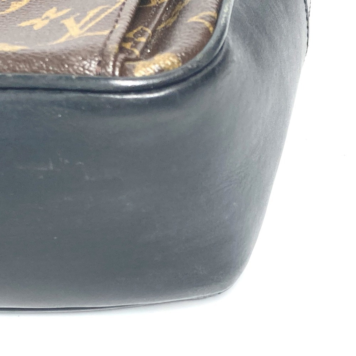Louis Vuitton Black Brown Galle Monogram Leather Handbag (Pre-Owned)