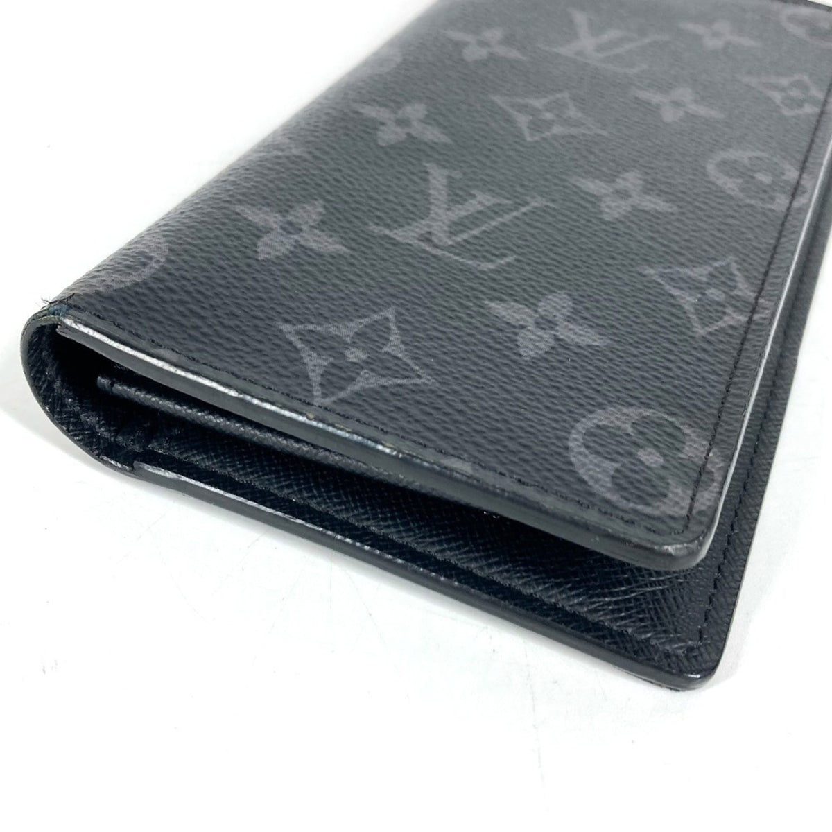 Louis Vuitton Black Galle Monogram Eclipse Monogram Eclipse Long Wallet (Bi-Fold) (Pre-Owned)