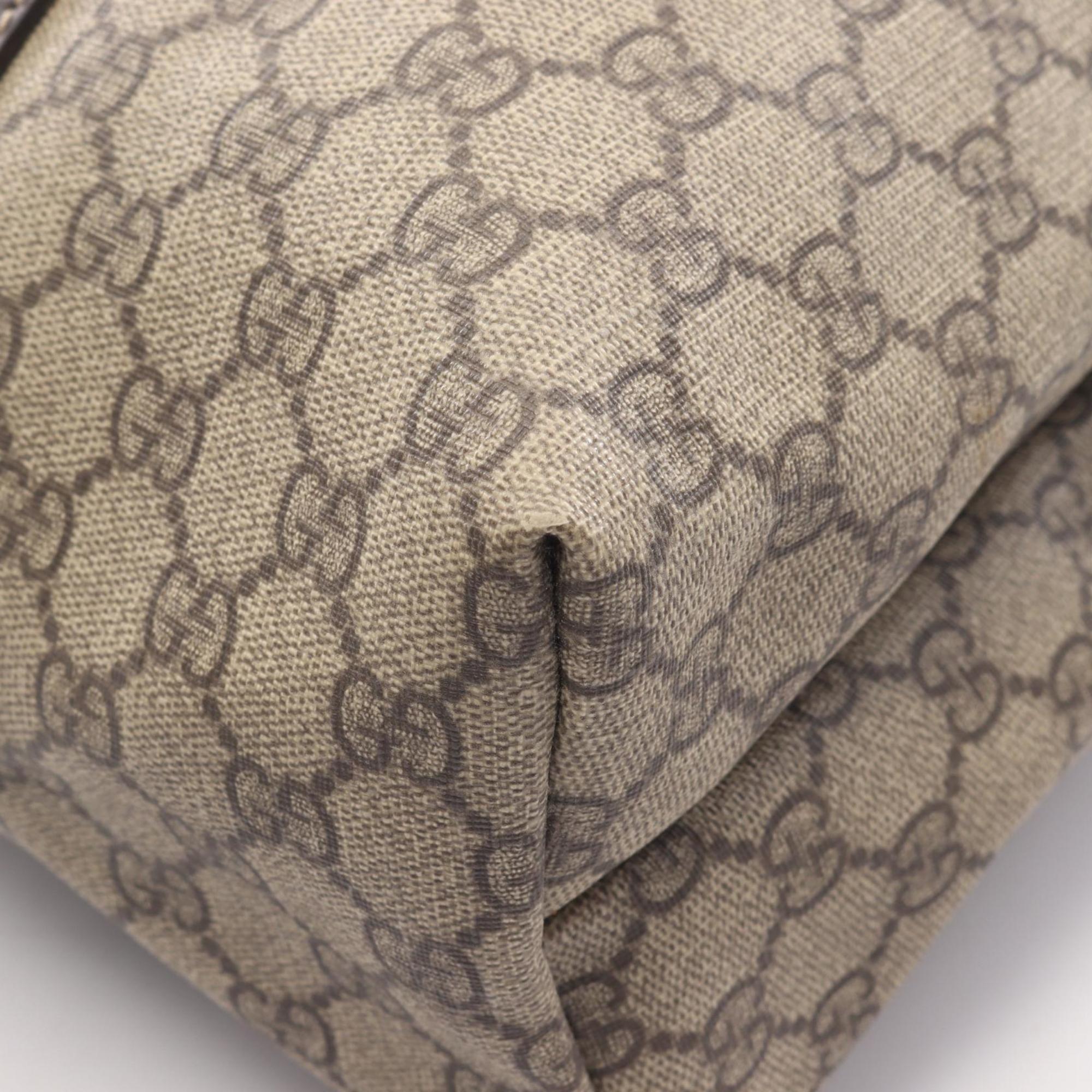 Gucci Beige Brown Pvc Leather Handbag Tote Bag (Pre-Owned)