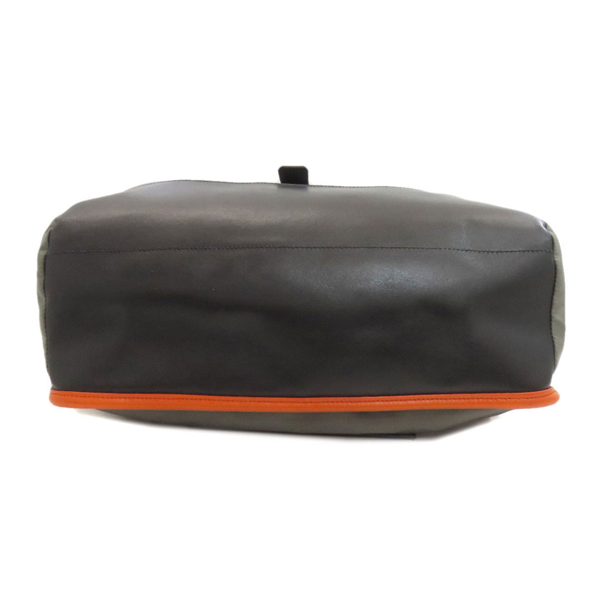 Prada Black Gray Orange Nylon Backpack (Pre-Owned)