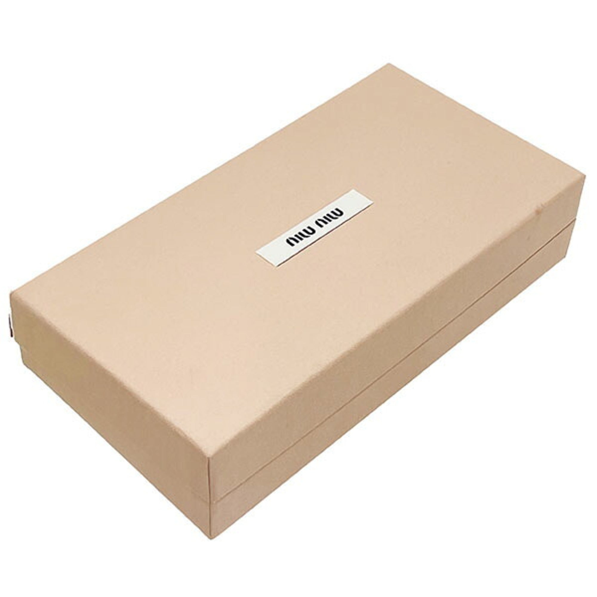 Miu Miu Beige Pink Pink Leather Long Wallet (Bi-Fold) (Pre-Owned)
