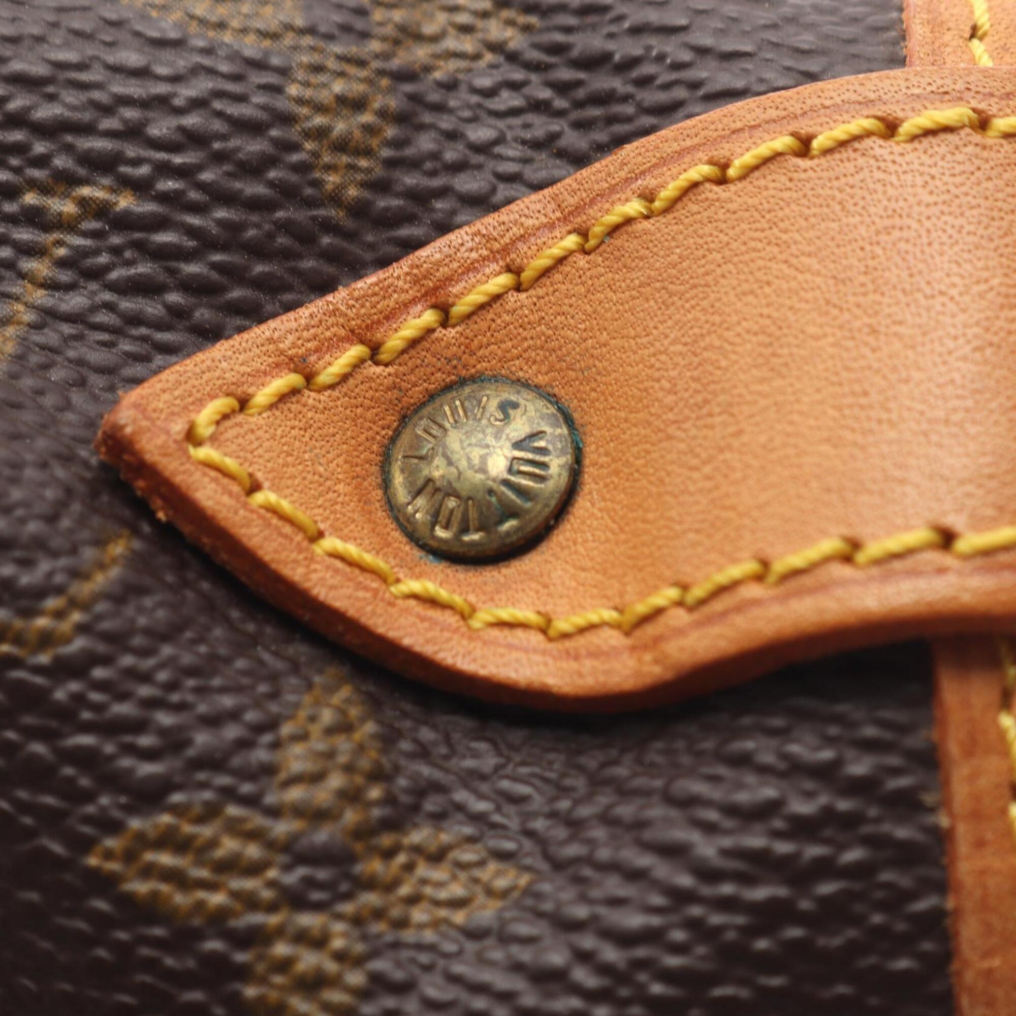 Louis Vuitton Monogram Brown Coated Canvas Leather Shoulder Bag (Pre-Owned)