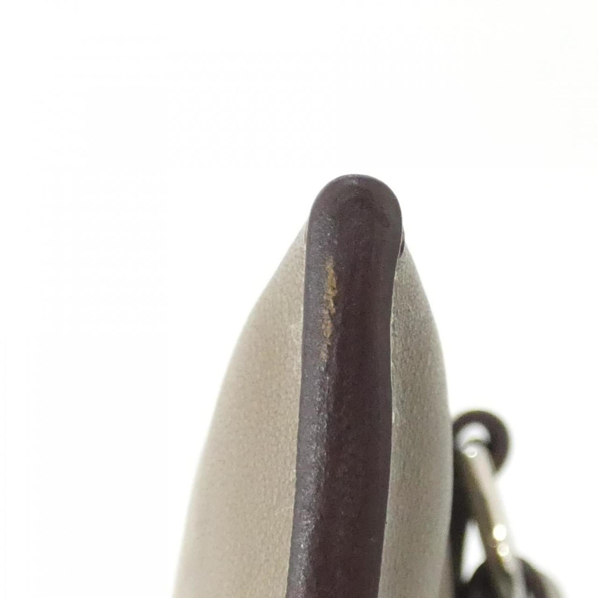 Hermes Etoupe Gray Swift Leather Chain/Shoulder Wallet (Pre-Owned)
