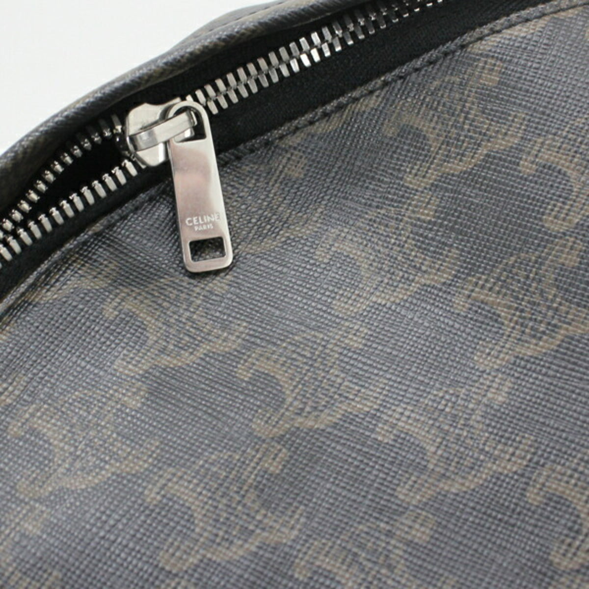 Celine Black Brown Canvas Leather Backpack (Pre-Owned)