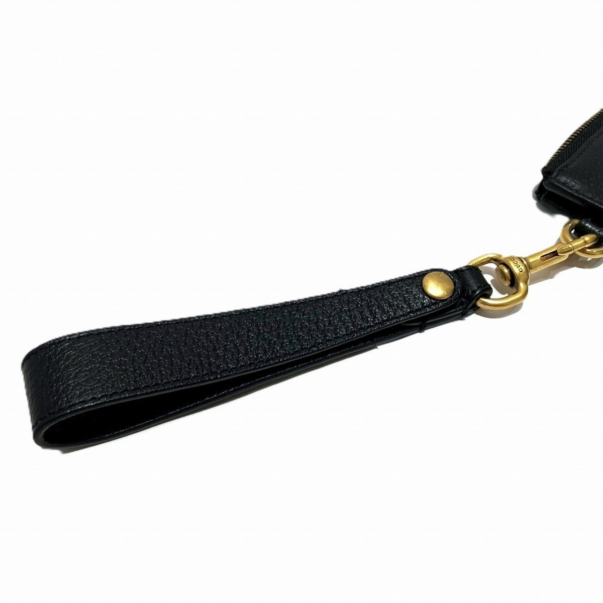 Gucci Black Leather Basket Clutch Bag (Pre-Owned)