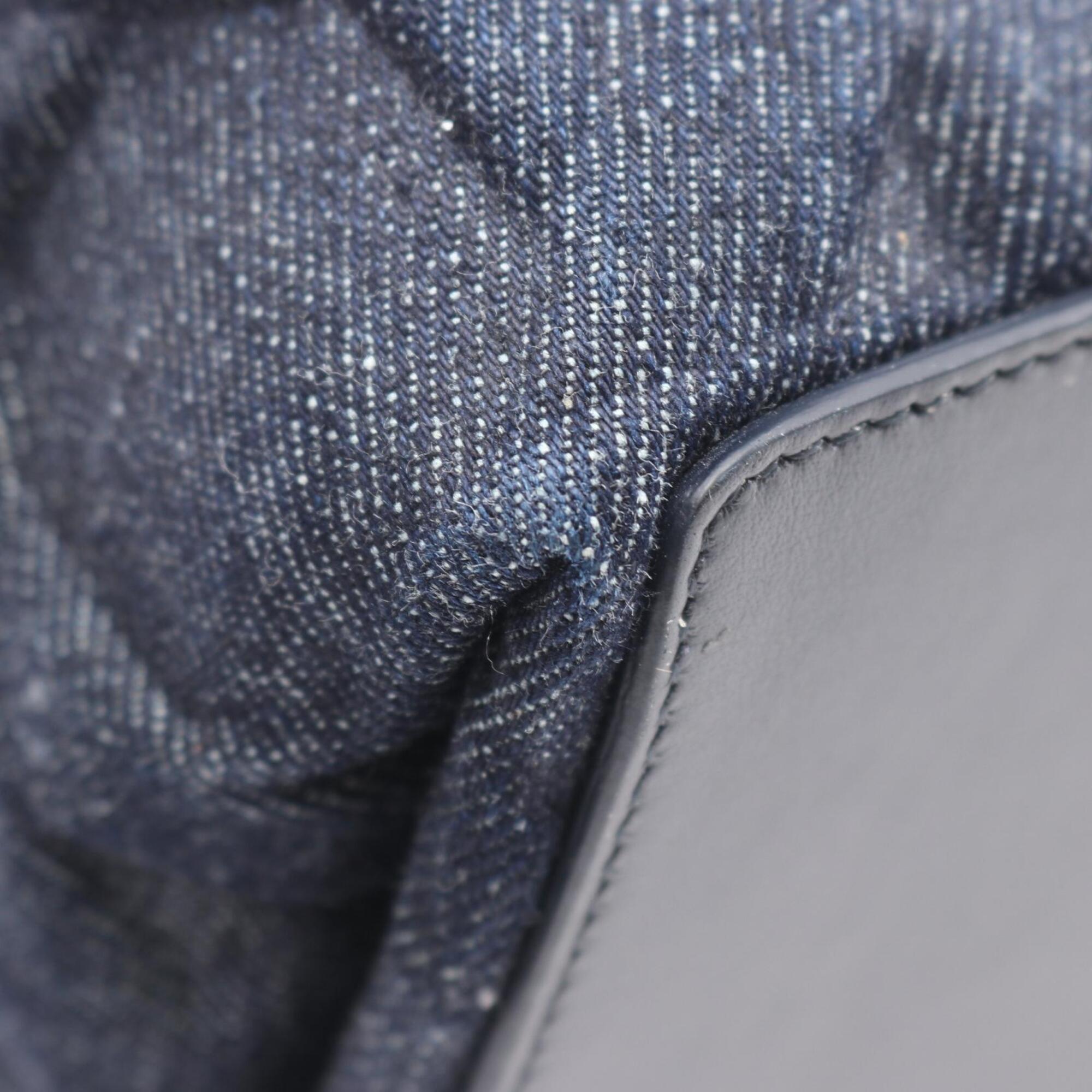 Christian Dior Navy Denim Handbag Pouch (Pre-Owned)