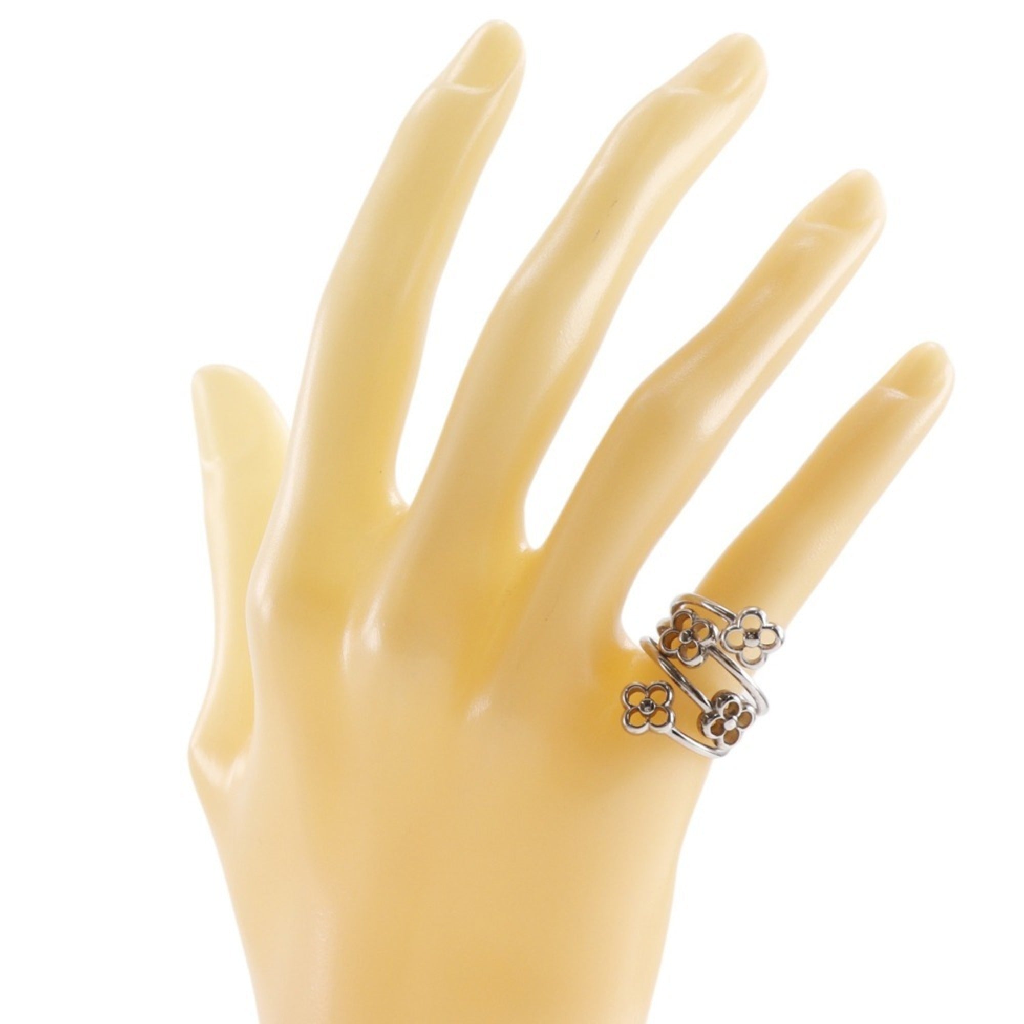 Louis Vuitton Silver Metal Band Ring (Pre-Owned)