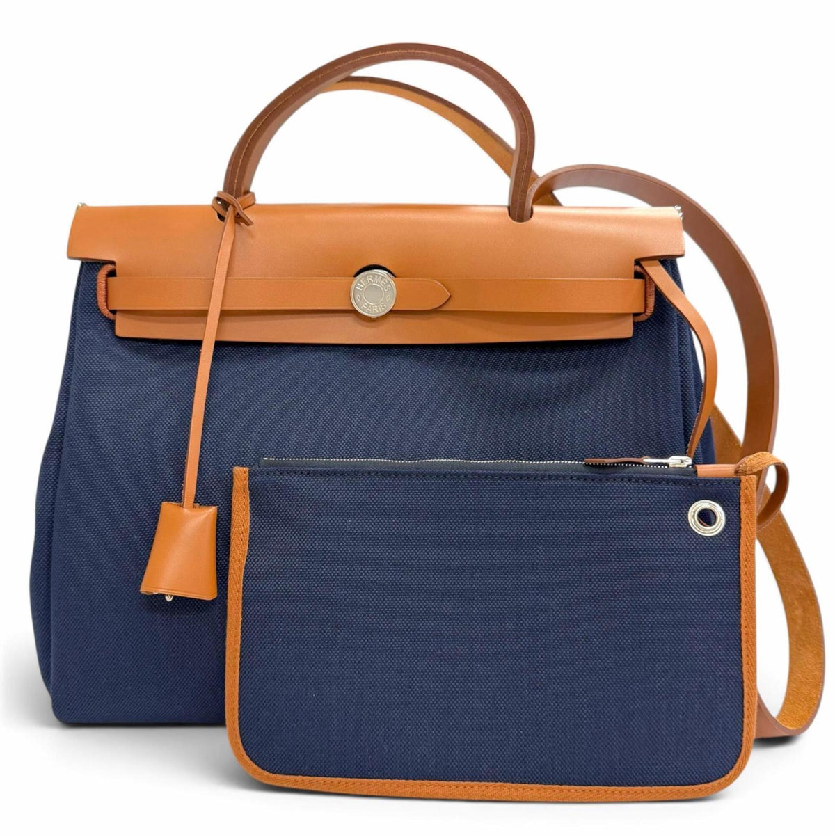 Hermes Blue Marine Handbag Shoulder Bag (Pre-Owned)