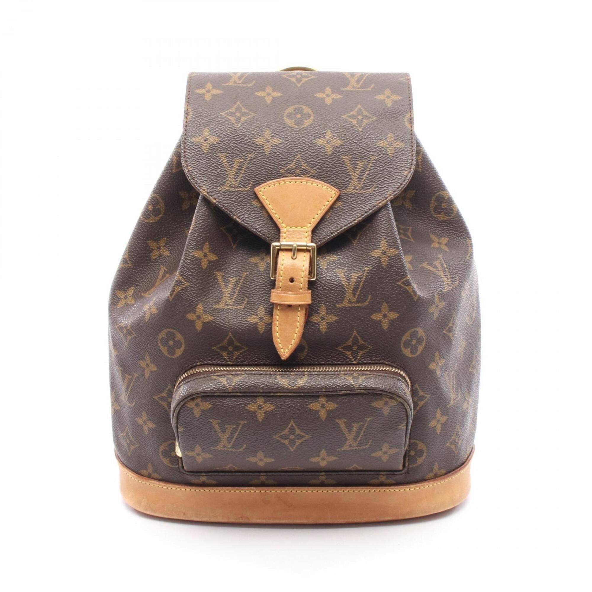 Louis Vuitton Brown Monogram Coated Canvas Backpack Handbag (Pre-Owned)