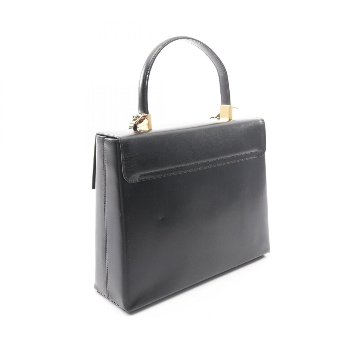 Salvatore Ferragamo Black Leather Handbag (Pre-Owned)