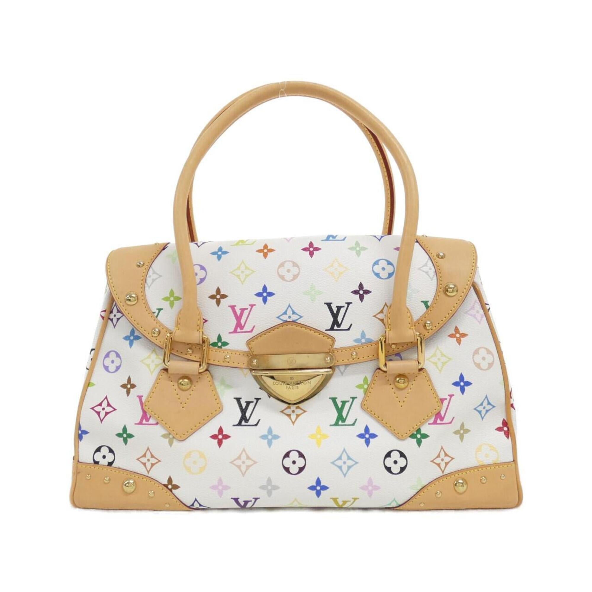 Louis Vuitton Multi-Color White Coated Canvas Handbag (Pre-Owned)
