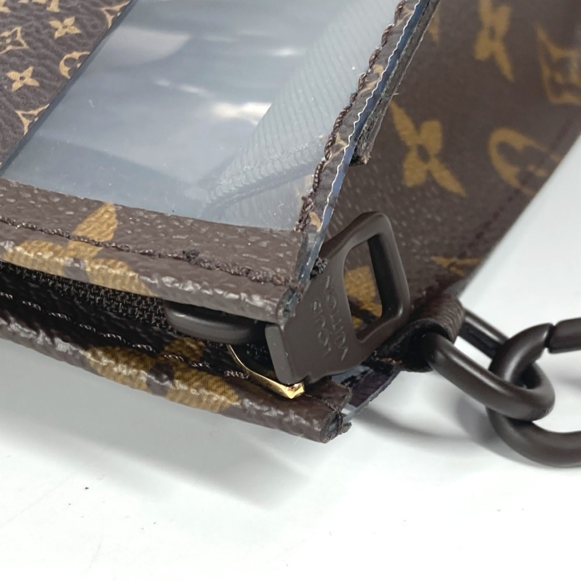 Louis Vuitton Brown Damier Canvas Monogram Monogram Vinyl Clutch Bag Pouch (Pre-Owned)