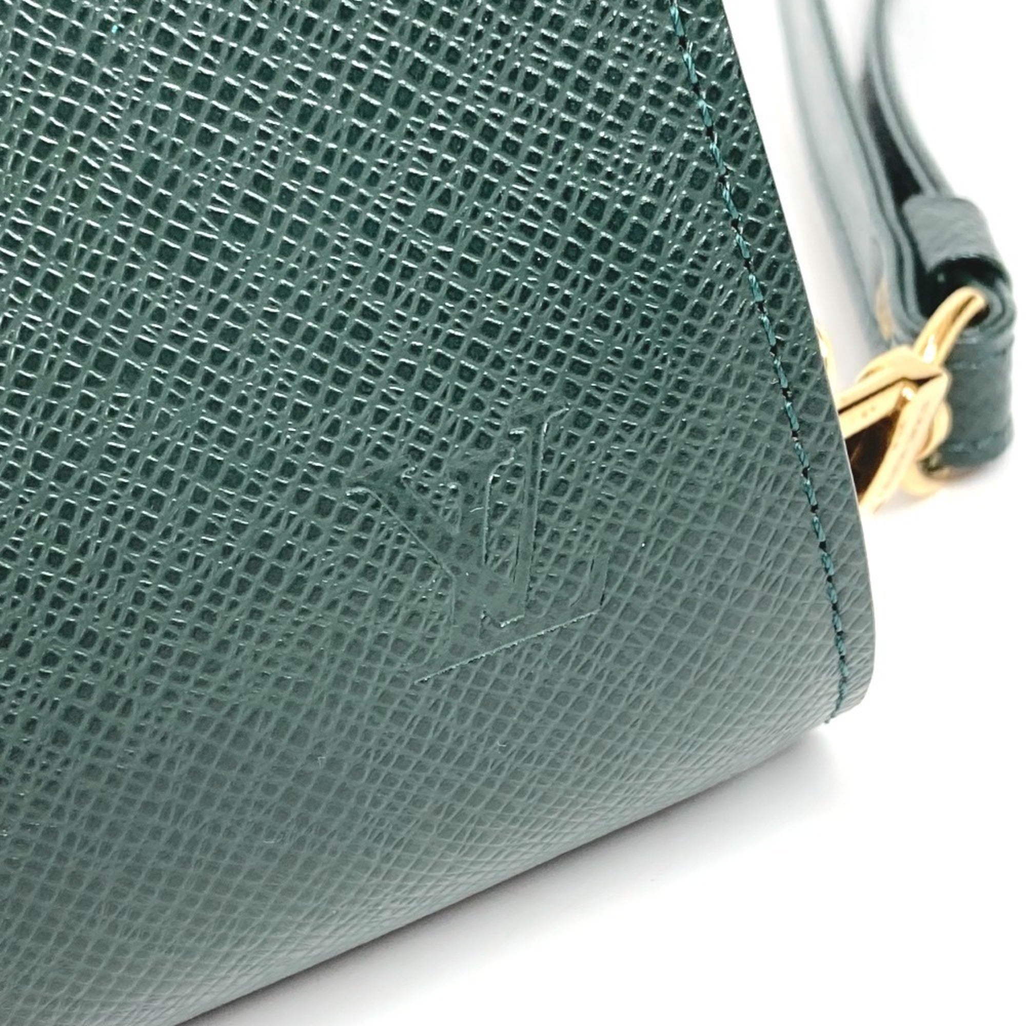 Louis Vuitton Episea Khaki Taiga Leather Leather Clutch Bag Handbag Pouch (Pre-Owned)
