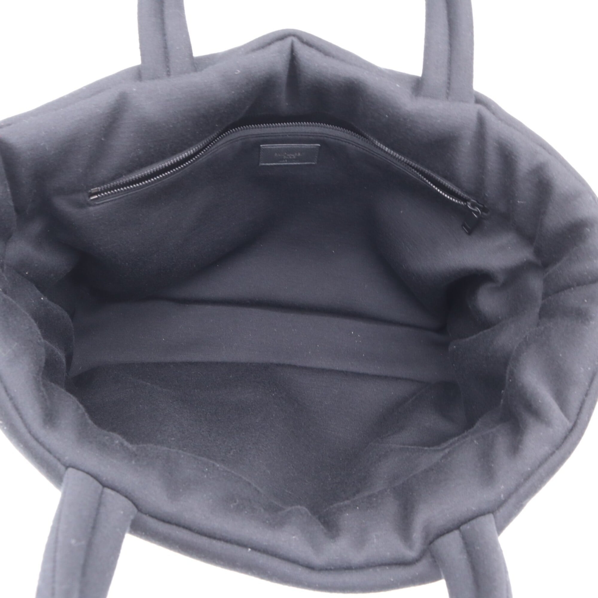 Yves Saint Laurent Black Cotton Handbag Tote Bag (Pre-Owned)