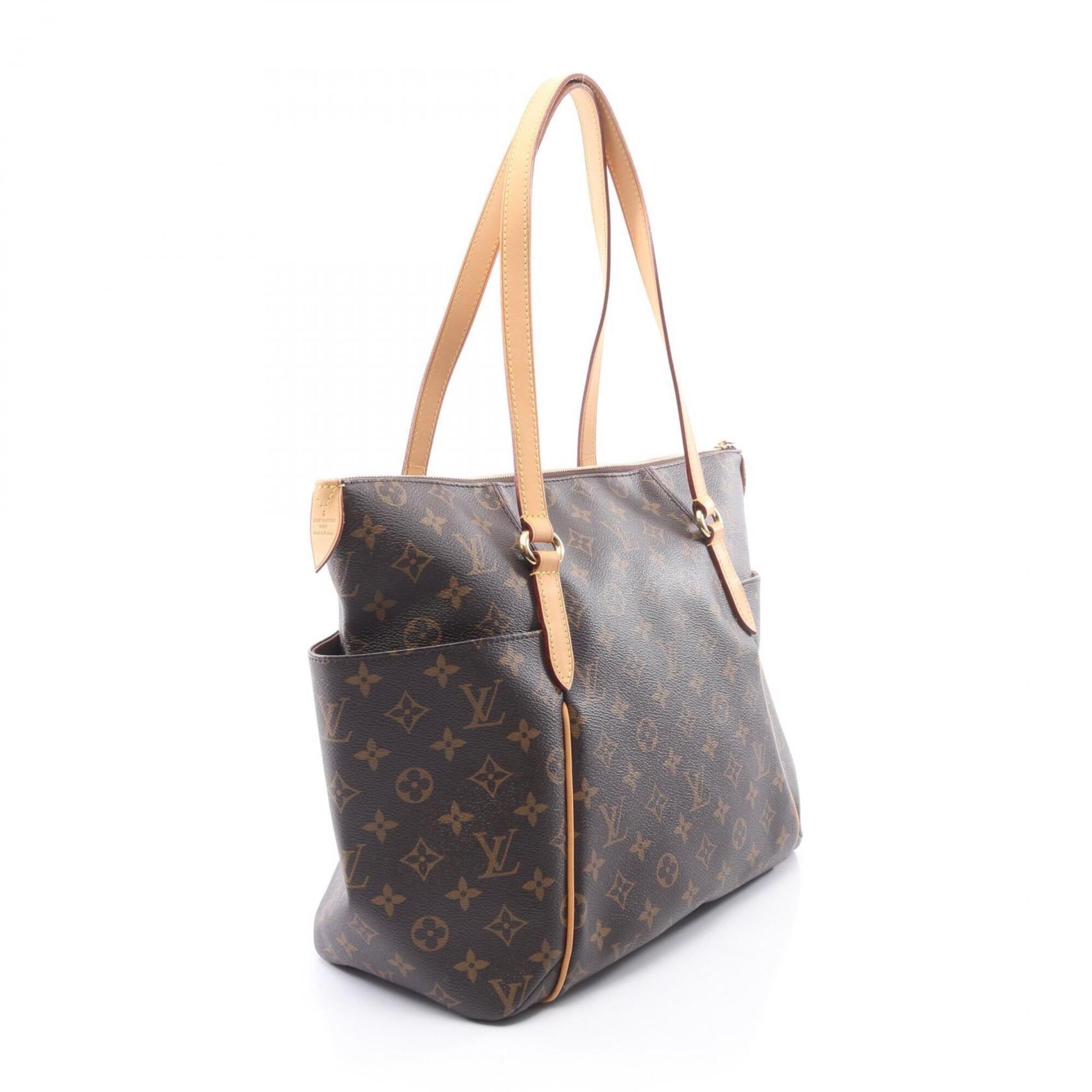 Louis Vuitton Brown Pvc Coated Canvas Leather Handbag Tote Bag (Pre-Owned)