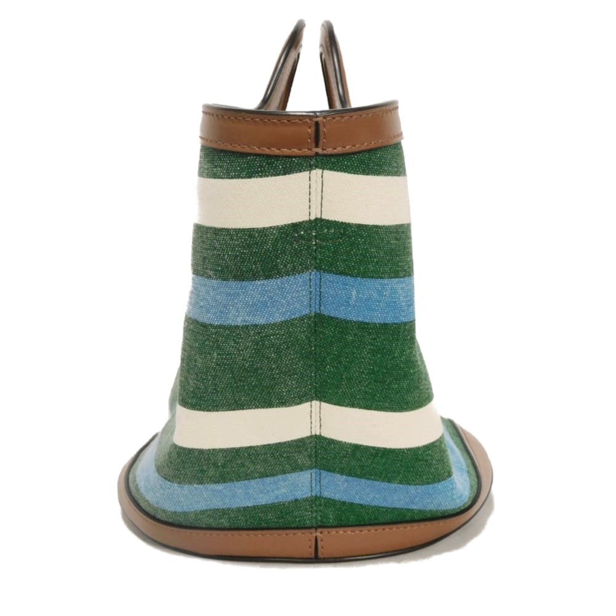 Marni Green Cotton Canvas Basket Handbag (Pre-Owned)