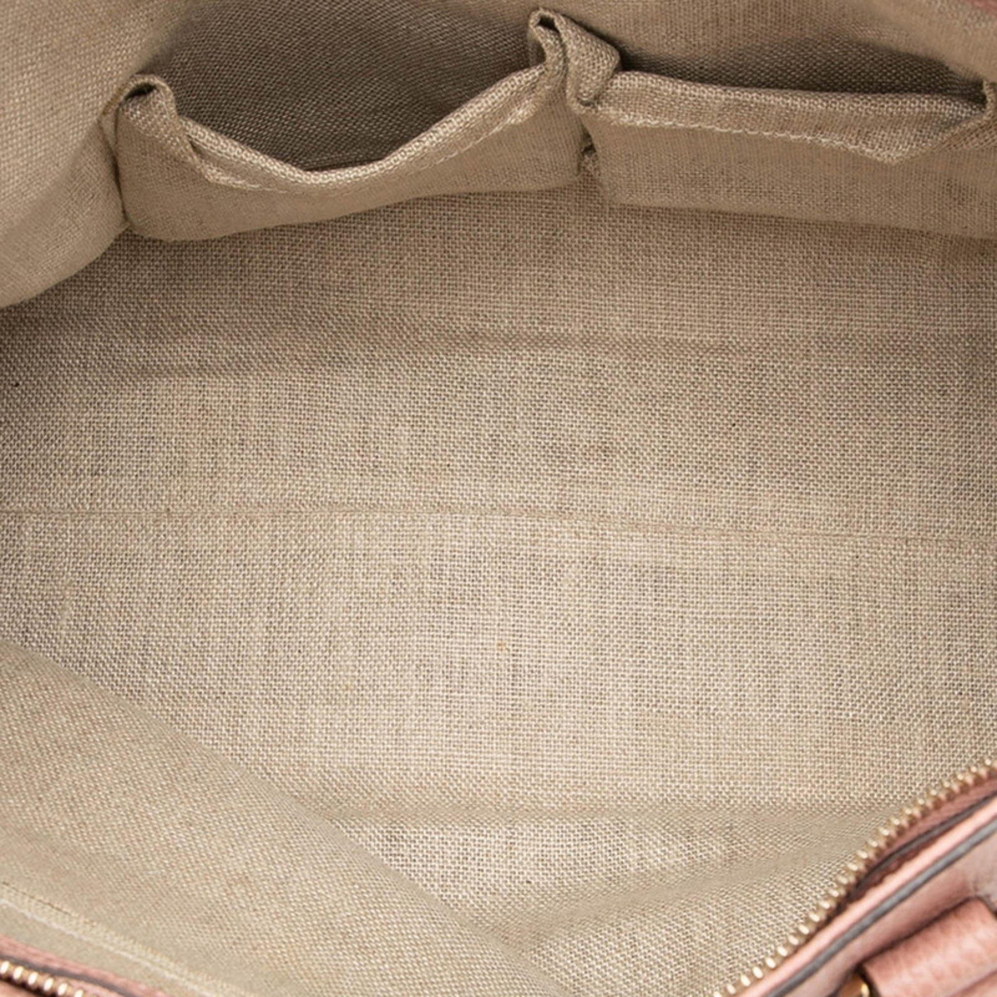 Gucci Pink Leather Handbag Shoulder Bag (Pre-Owned)