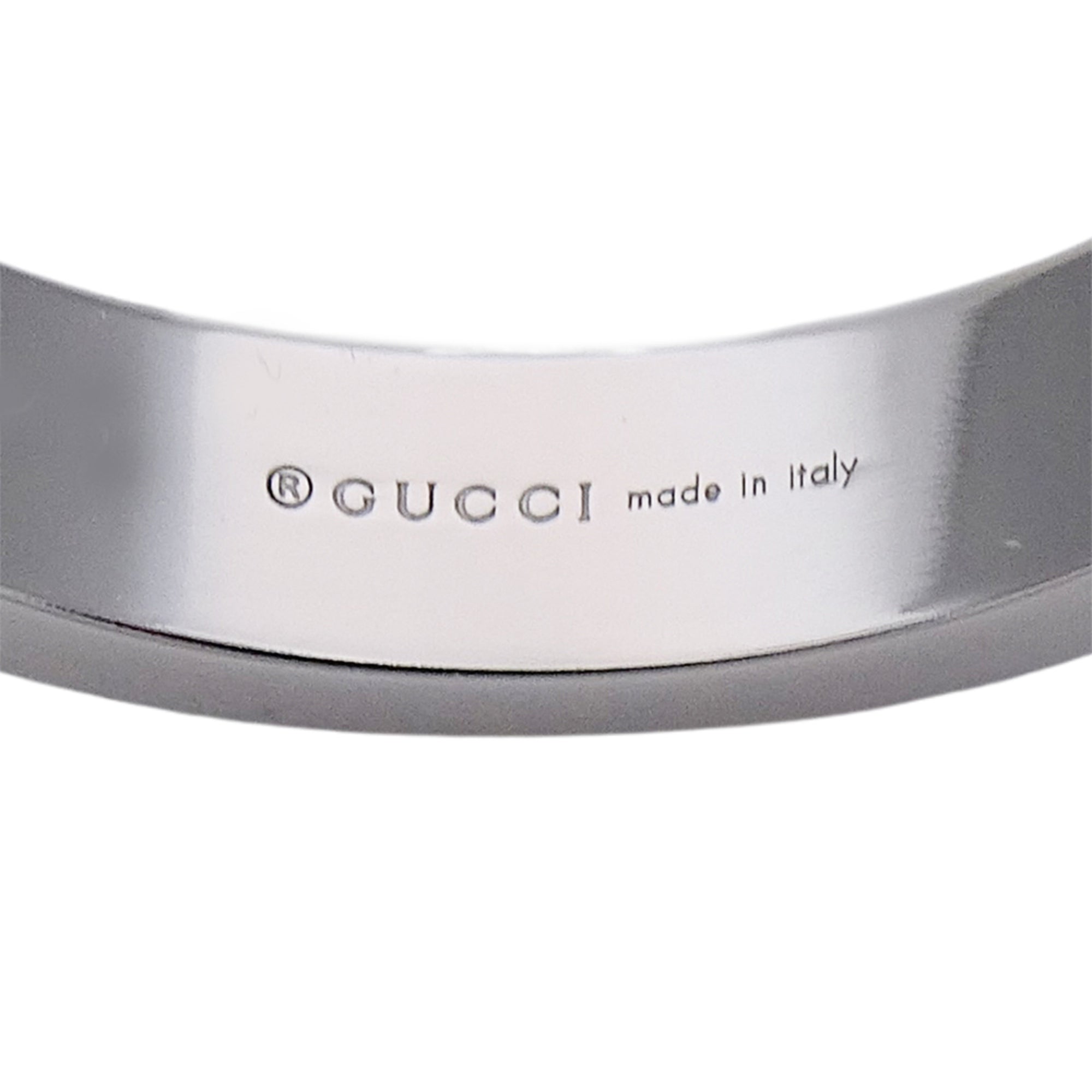 Gucci Icon White Gold White Gold (18K) Band Ring (Pre-Owned)