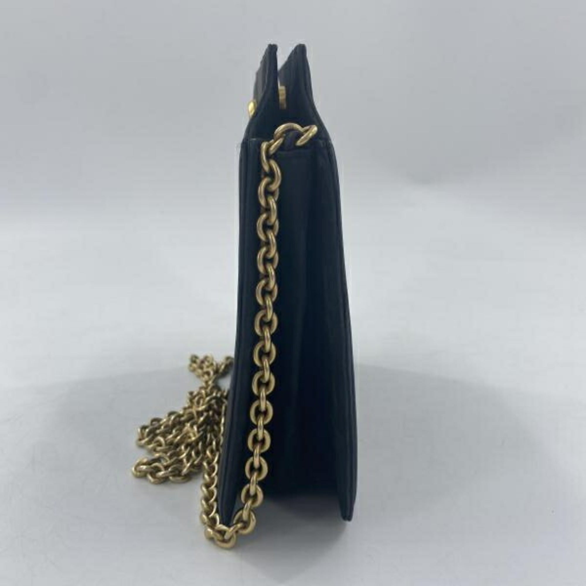 Bally Black Blue Suede Shoulder Bag (Pre-Owned)