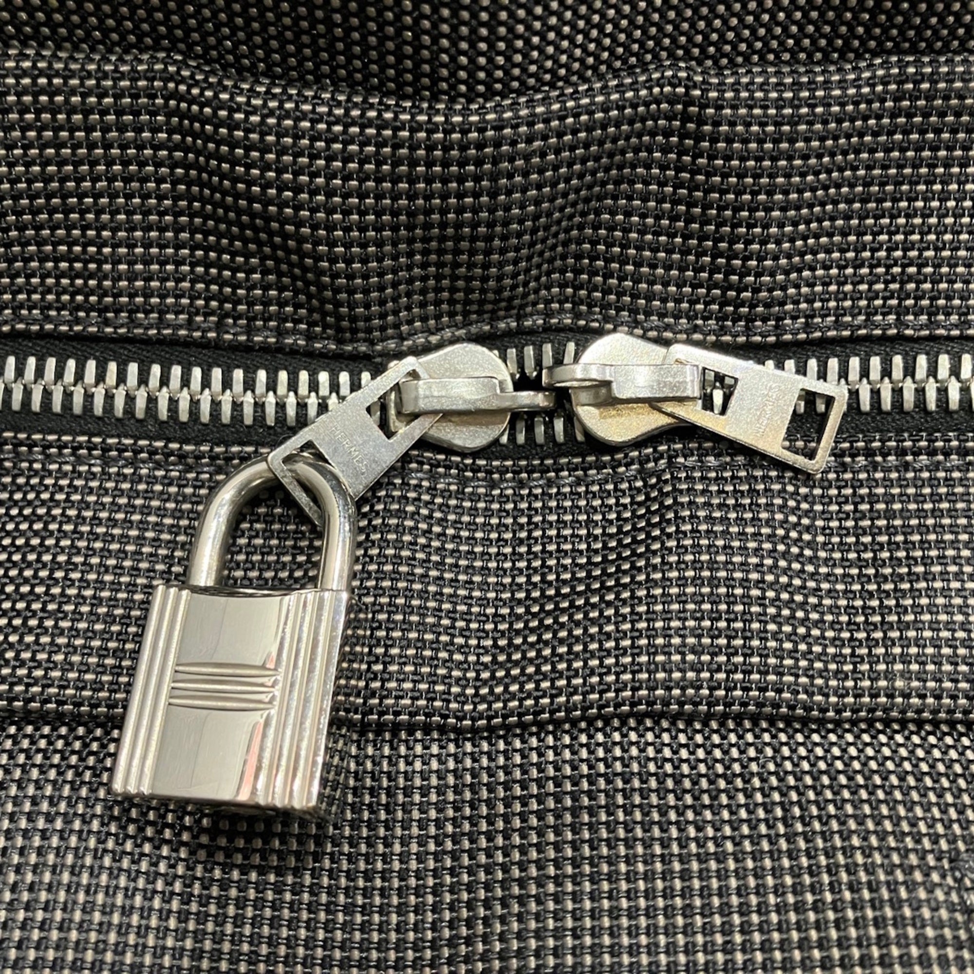 Hermes Gray Canvas Tote Bag (Pre-Owned)