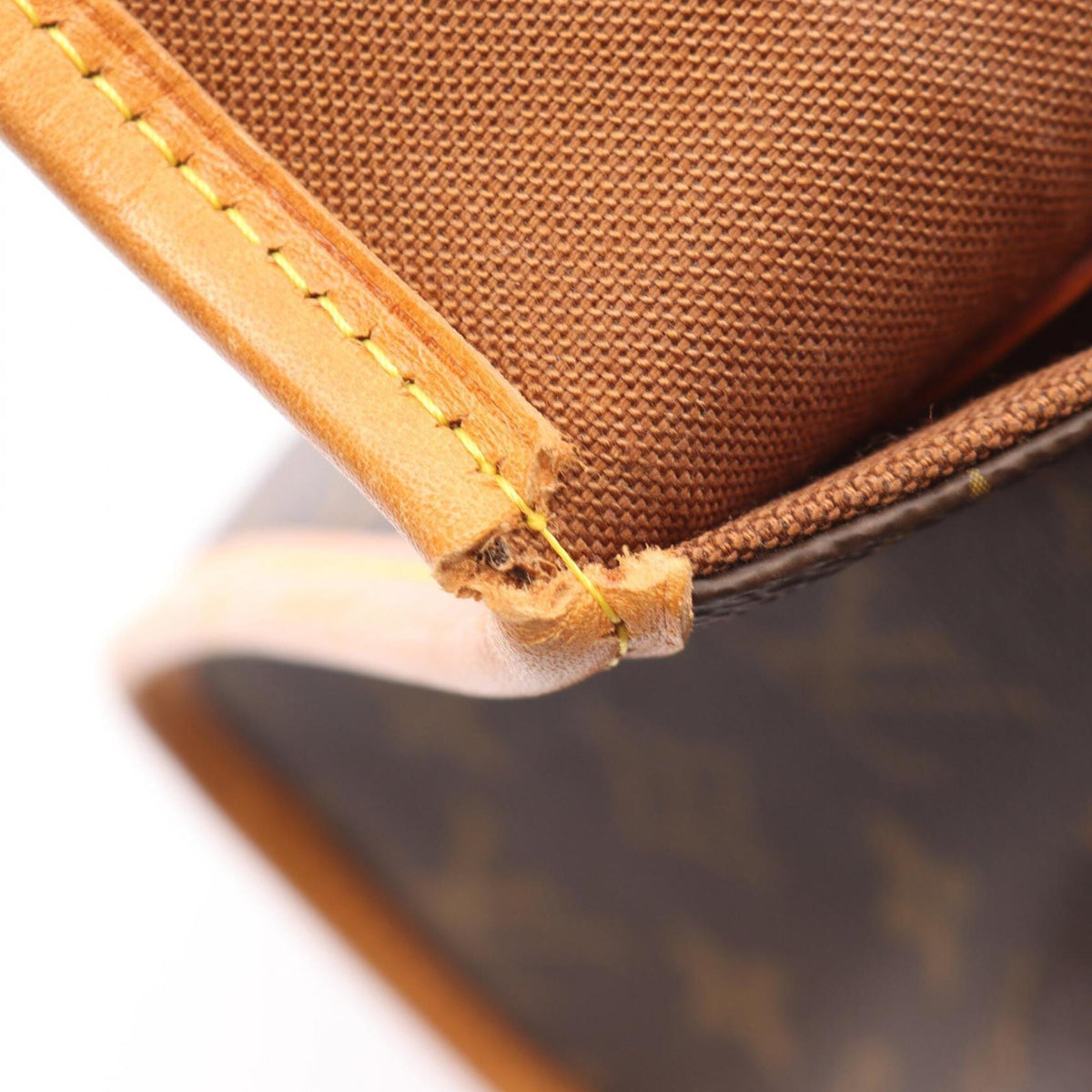 Louis Vuitton Monogram Brown Coated Canvas Leather Handbag (Pre-Owned)
