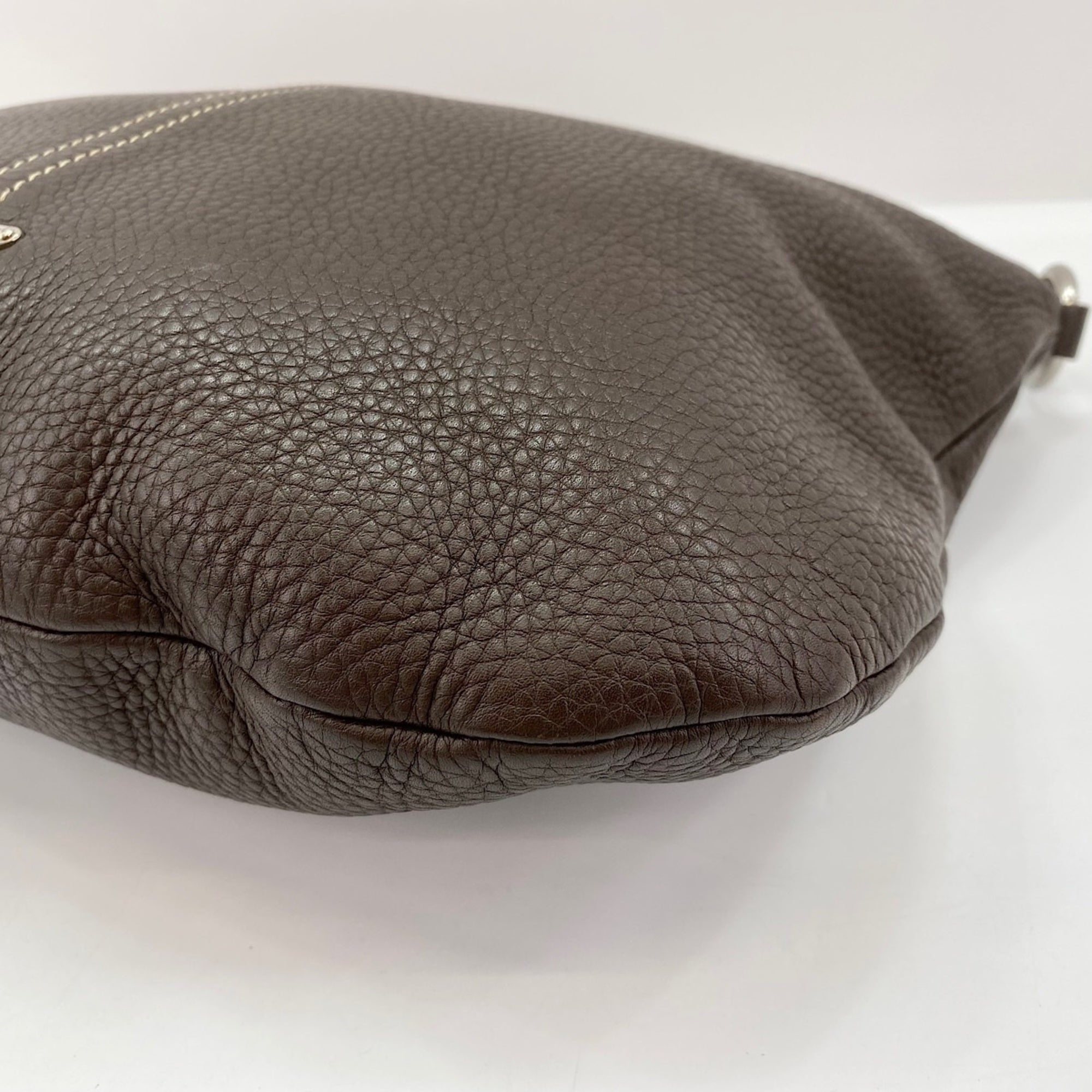 Prada Brown Leather Shoulder Bag (Pre-Owned)