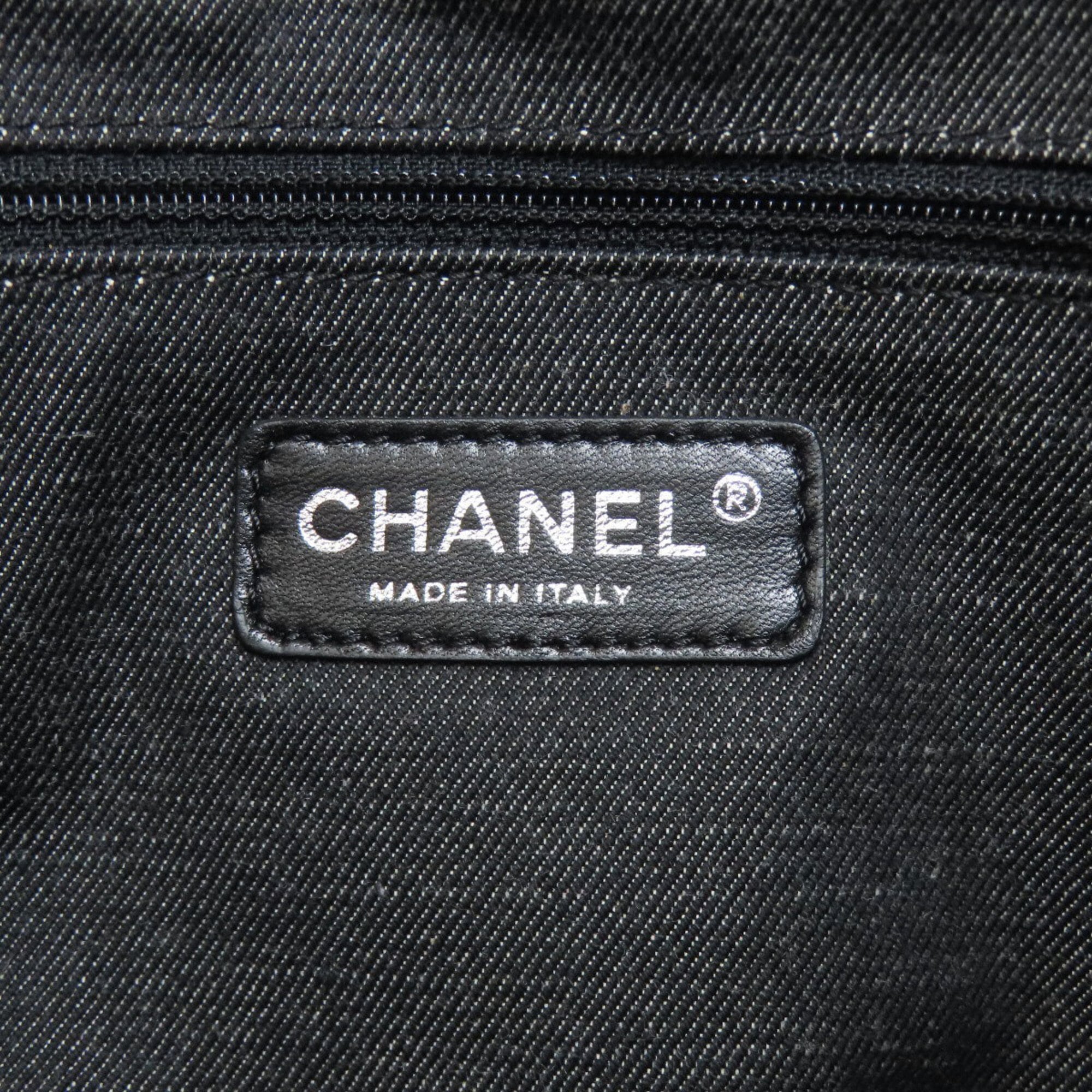 Chanel Black White Nylon Tote Bag (Pre-Owned)
