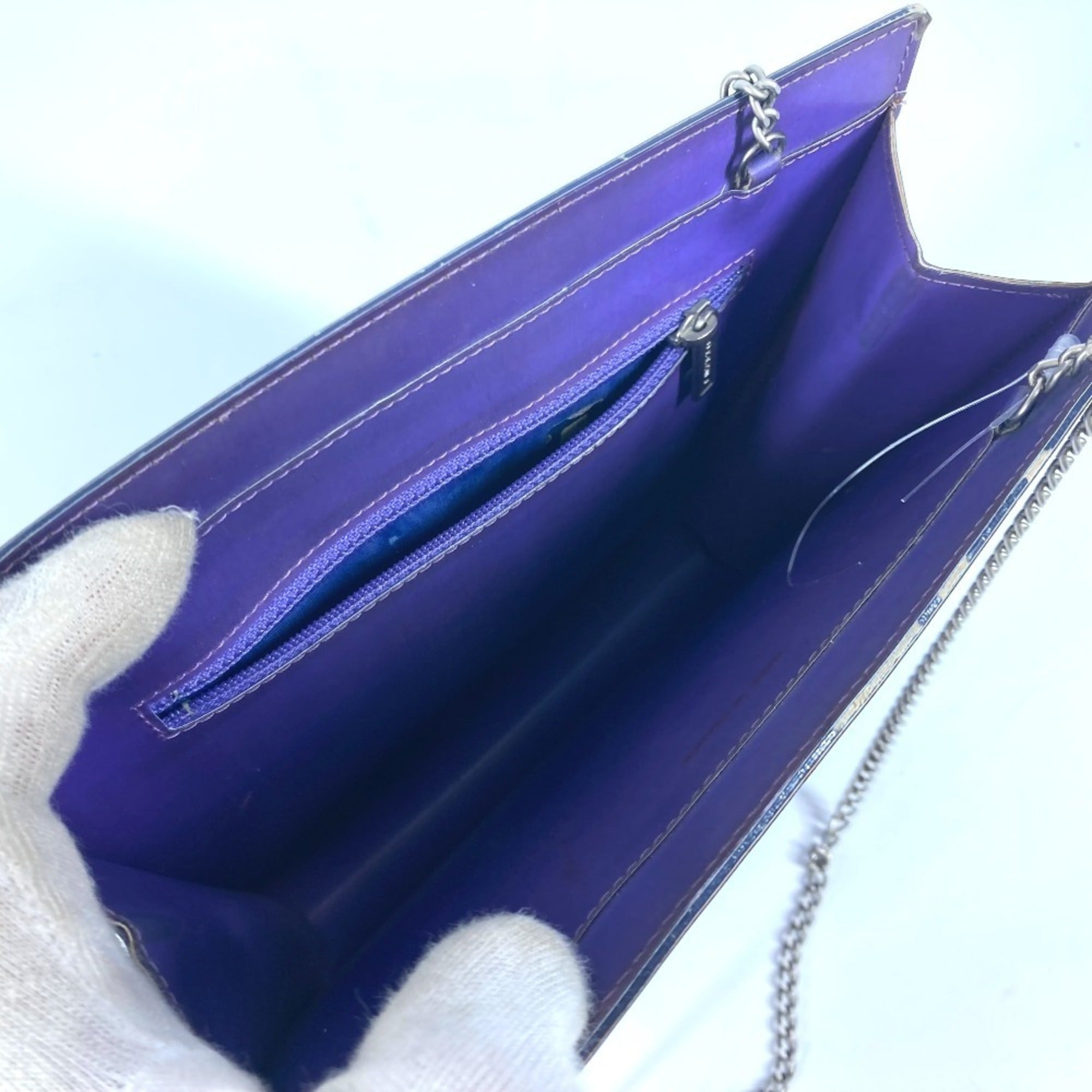 Chanel Purple Pvc Leather Shoulder Bag (Pre-Owned)