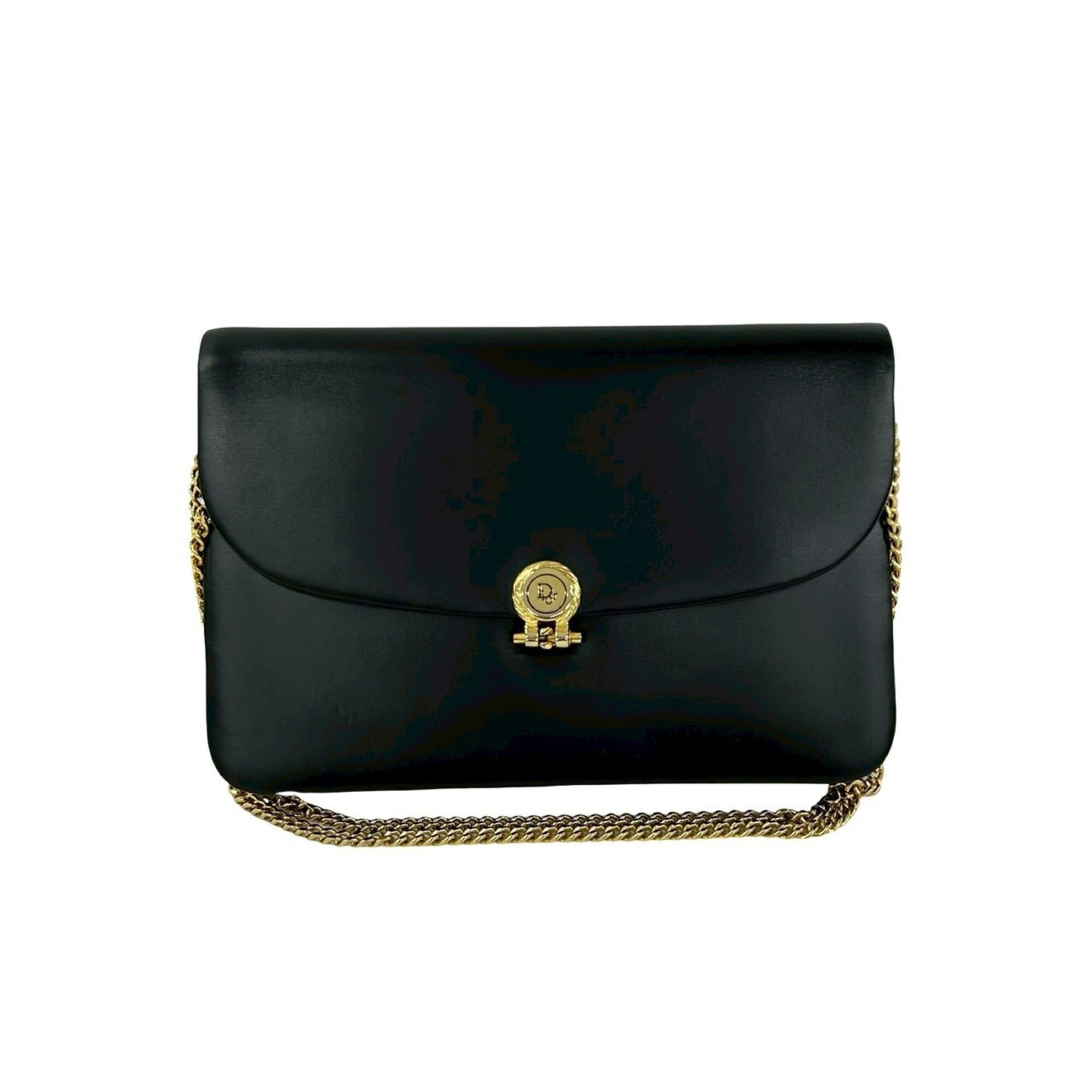 Christian Dior Black Leather Shoulder Bag (Pre-Owned)