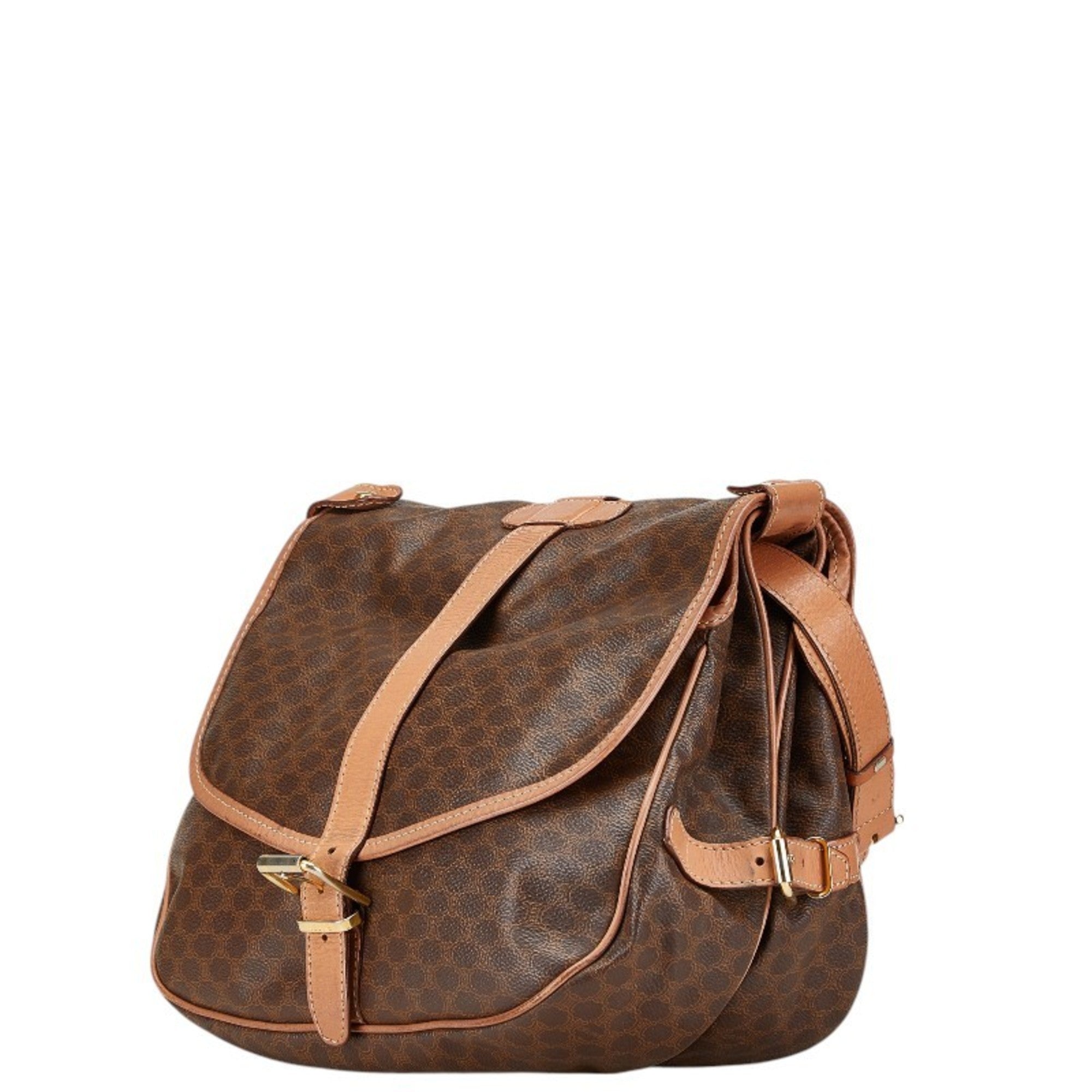 Celine Brown Pvc Leather Shoulder Bag (Pre-Owned)